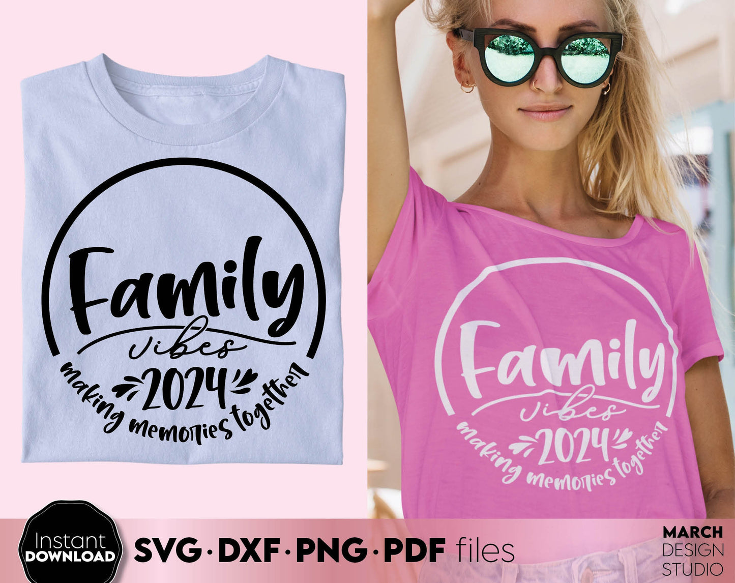 Making memories together. Family vacation matching shirt design for Your family summer trip 2024. SVG DXF PNG PDF files included. Compatible with Cricut, Silhouette or other equipment. Cut from vinyl, use for sublimation or laser cut or grave project