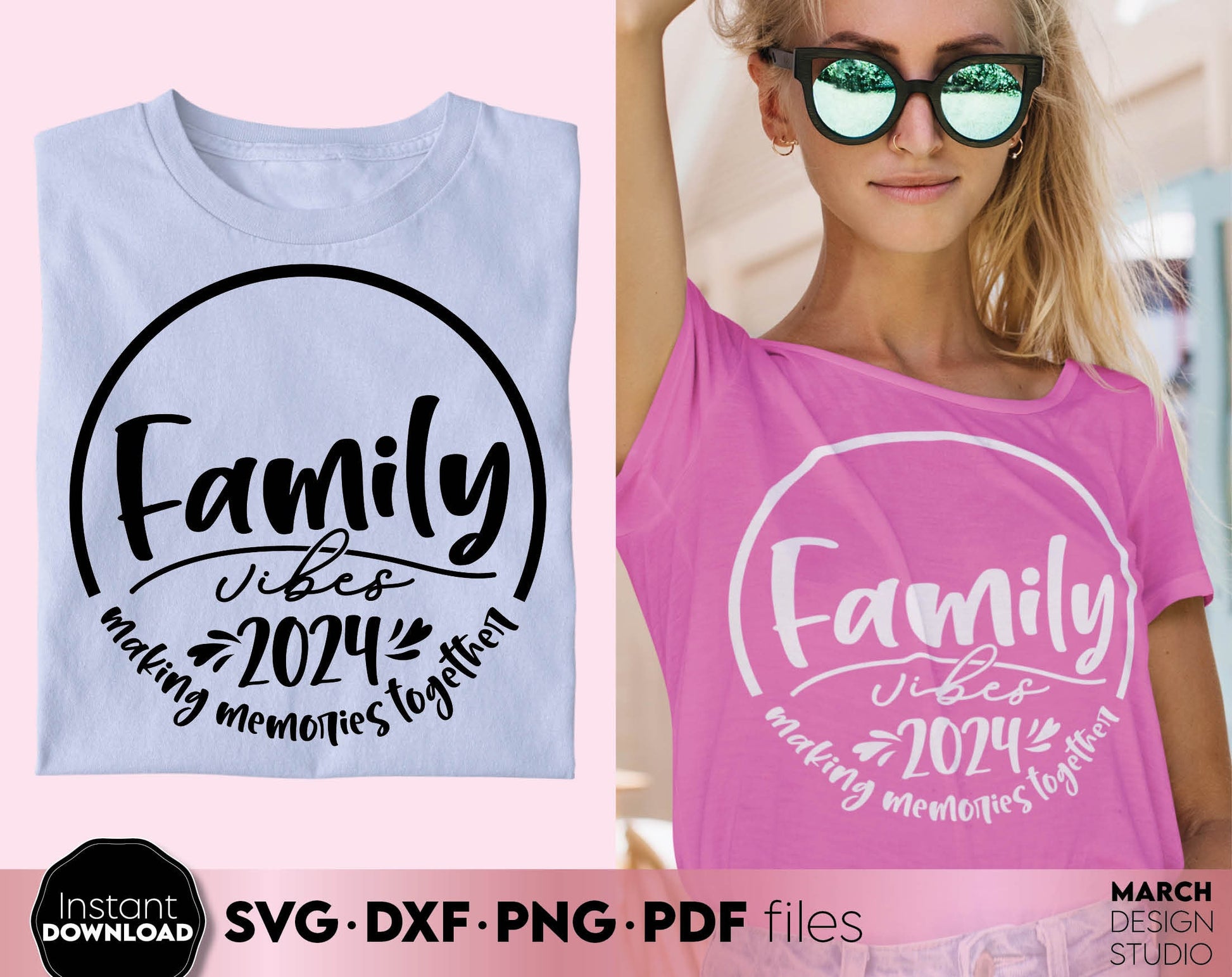 Making memories together. Family vacation matching shirt design for Your family summer trip 2024. SVG DXF PNG PDF files included. Compatible with Cricut, Silhouette or other equipment. Cut from vinyl, use for sublimation or laser cut or grave project