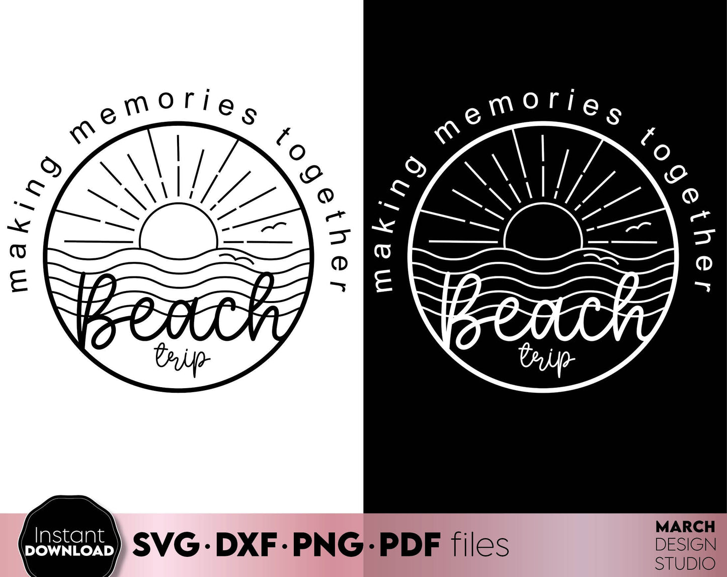 Making Memories Together - Family Vacation 2024 matching shirt design. SVG PNG DXF EPS PDF files included. Compatible with Cricut, Silhouette or other equipment. Cut from vinyl, use for sublimation or laser cut projects. Buy now for a good price!