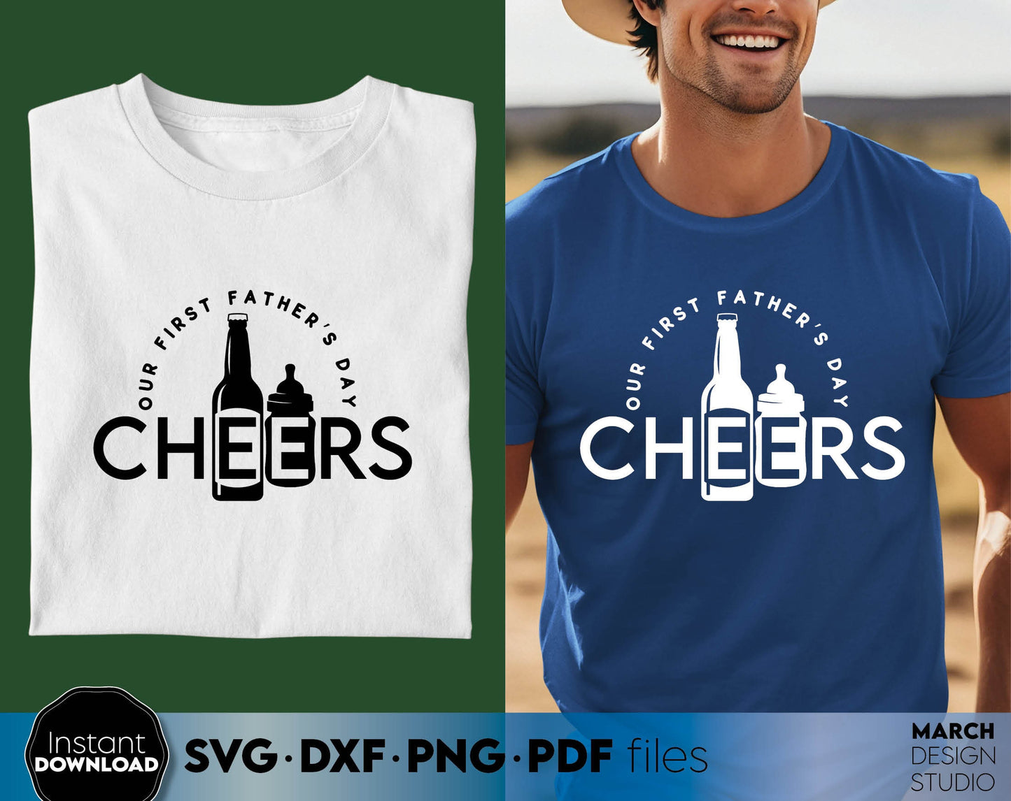 Our first Fathers Day shirts design bundle. Matching shirts design for dad and kids. SVG DXF PNG PDF files included. Compatible with Cricut, Silhouette, sublimation printers and laser cut or grave machines. Buy now for a good price and enjoy!