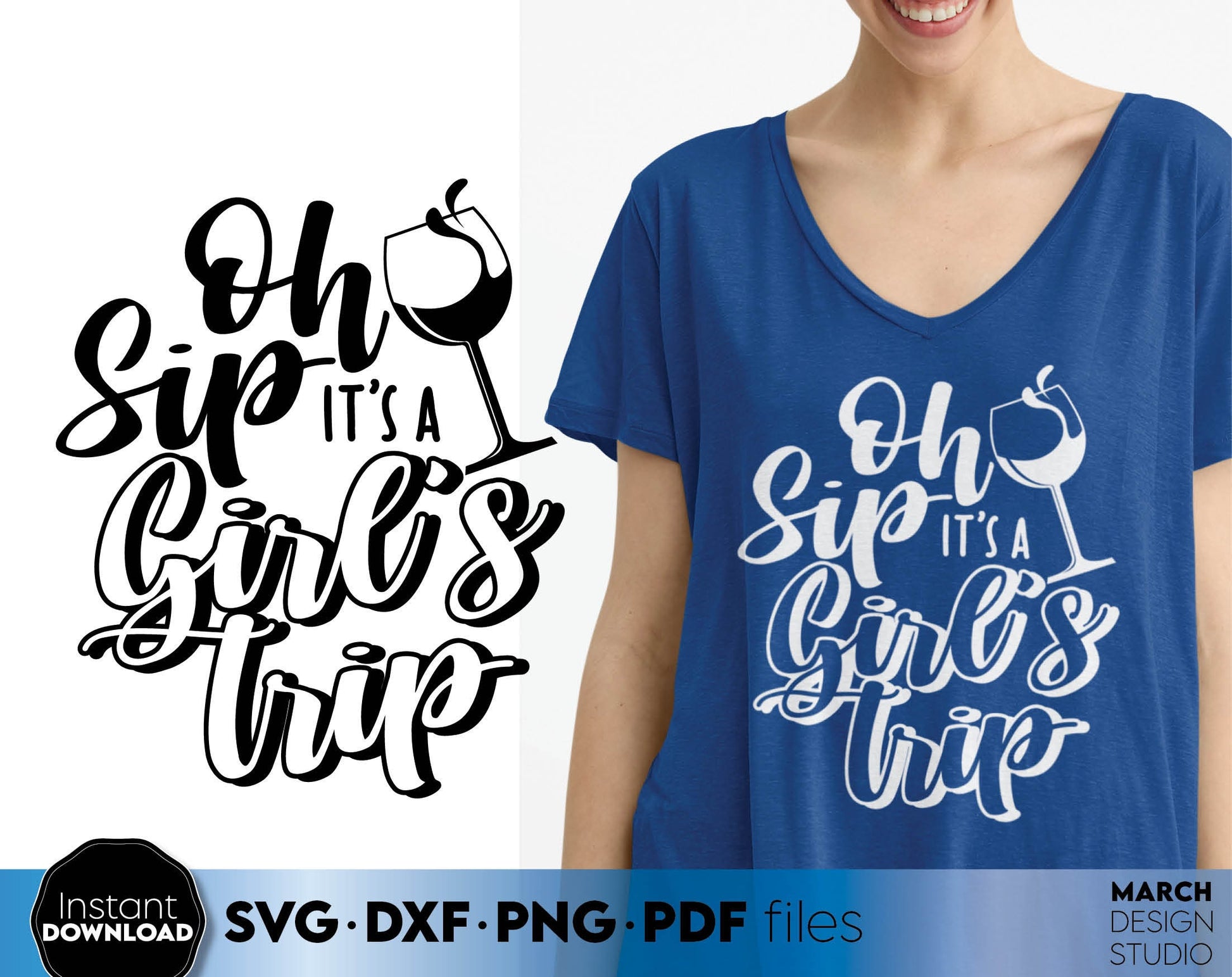 Oh Sip It is a girls trip. SVG DXF PNG PDF files included. Compatible with Cricut, Silhouette, sublimation printer or laser cut or grave machines. Cut from vinyl, sublimation or laser cut or grave projects. Buy now for a good price and enjoy!