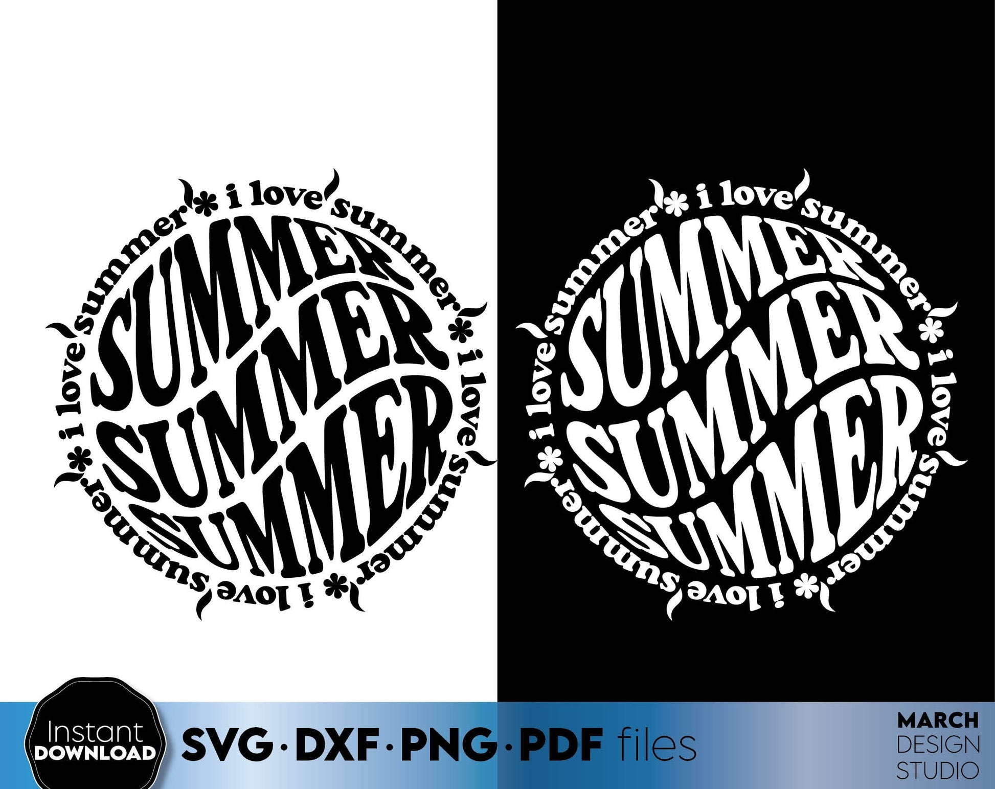 I love summer vintage shirt design for Your summer shirt design. SVG DXF PNG PDF files included. Compatible with Cricut, Silhouette, sublimation printers or laser cut equipment. Cut from vinyl, use for sublimation or laser cut or grave projects.