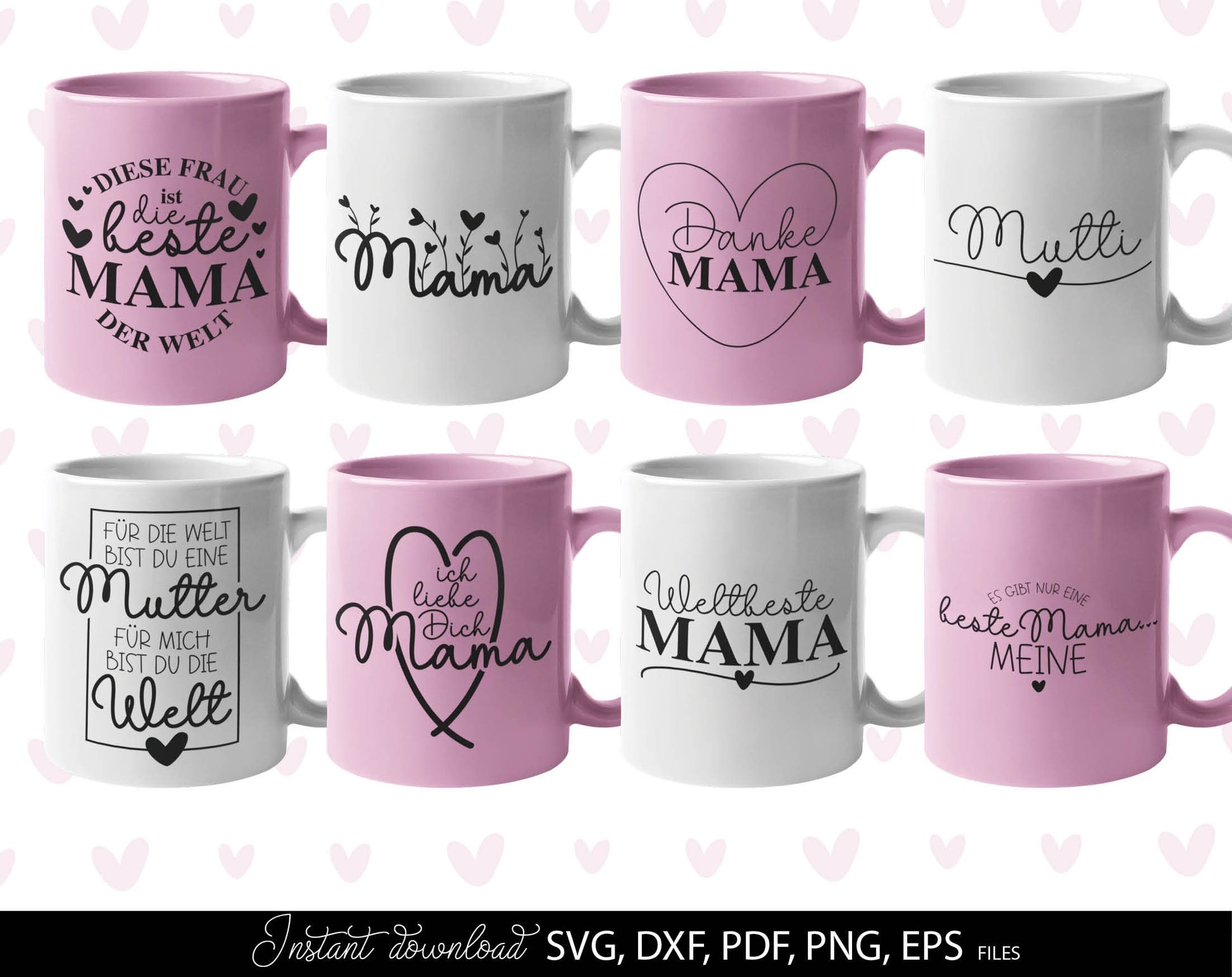 German Mama Plotter File bundle. SVG DXF PDF PNG EPS files included. Compatible with Cricut, Silhouette, sublimation printers or laser cut or grave machines. Cut from vinyl, use for sublimation or laser cut projects. Buy now for a good price, enjoy!