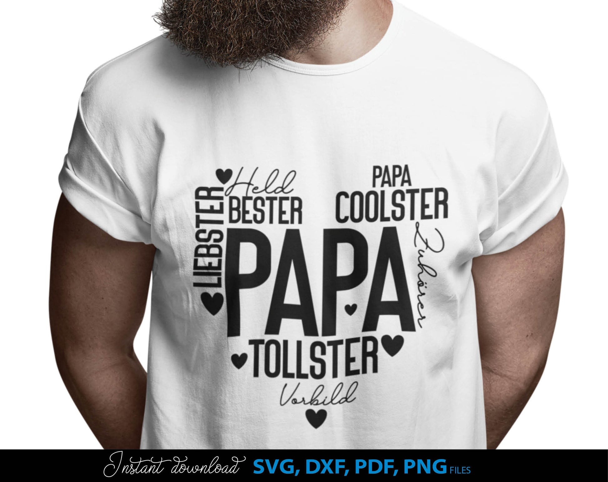 German Papa plotterdatei bundle for Your Papa birthday or fathers day gift ideas. SVG DXF PDF PNG files included. Compatible with Cricut, Silhouette, sublimation printers or other equipment. Cut from vinyl, use for sublimation or laser cut or grave.