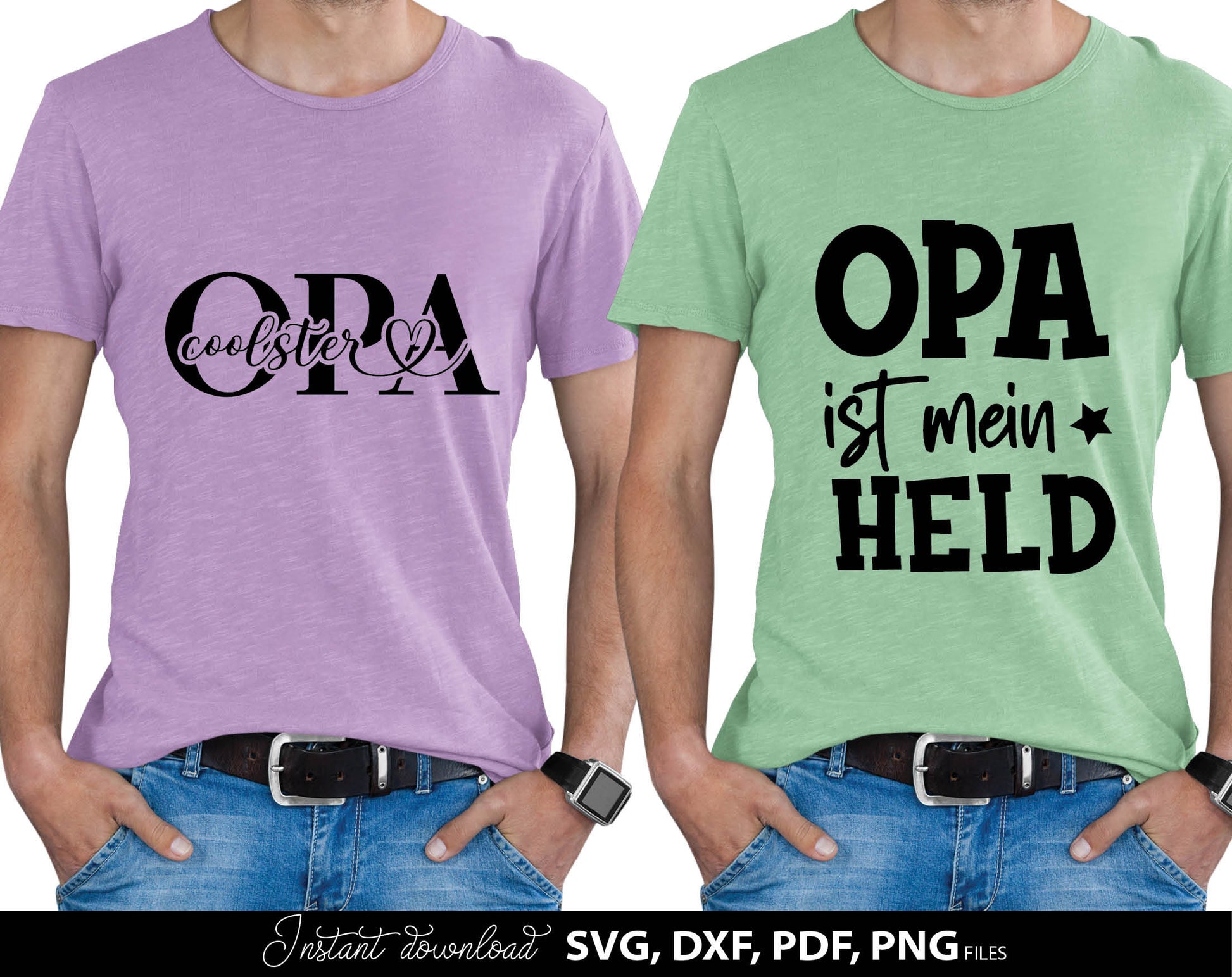 German Opa plotterdatei bundle for Your Opa birthday or fathers day gift ideas. SVG DXF PDF PNG files included. Compatible with Cricut, Silhouette, sublimation printers or other equipment. Cut from vinyl, use for sublimation or laser cut or grave.