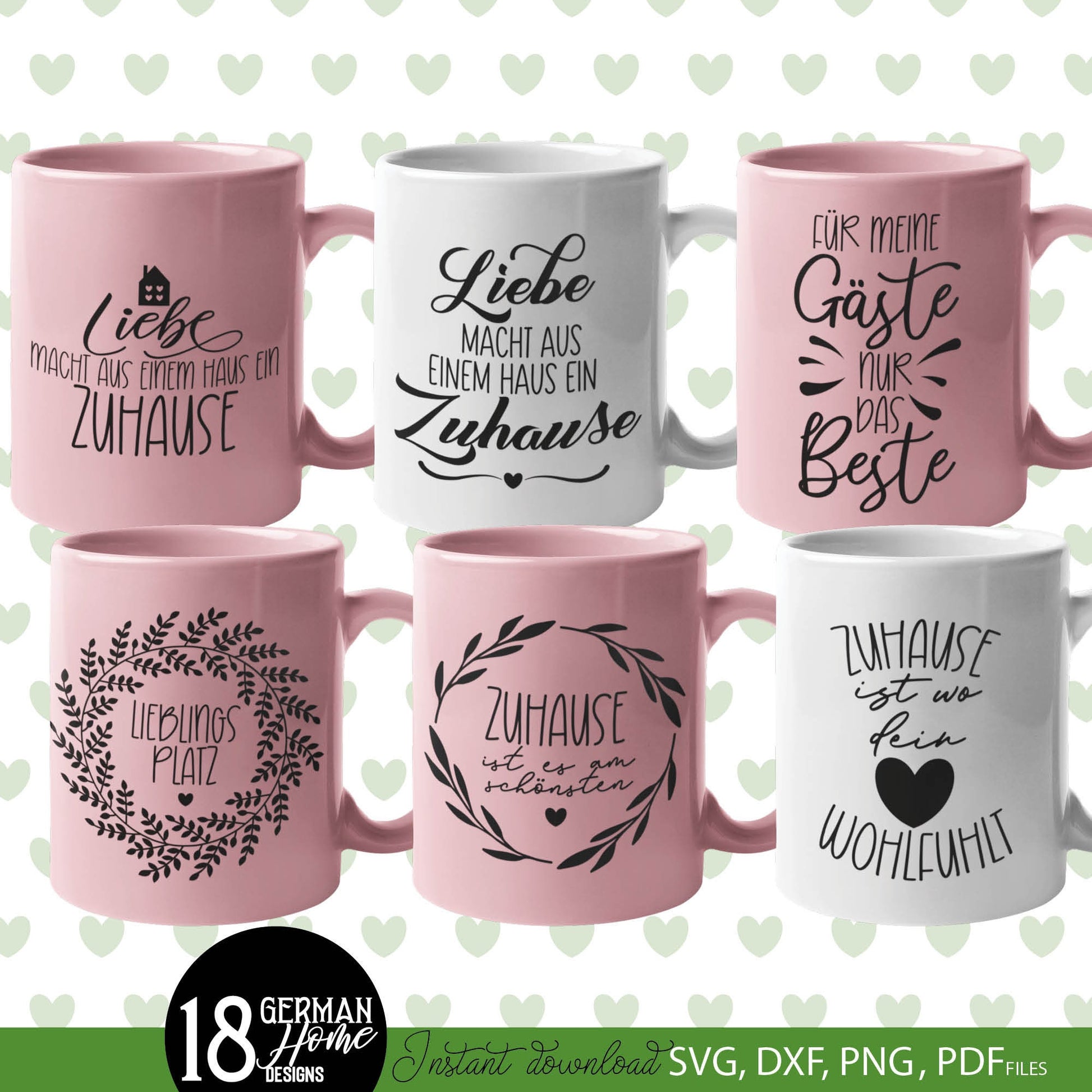 German Zuhause Plotter File SVG, PNG DXF, PDF files included. Compatible with Cricut, Silhouette, Glowforge or other machines. Use for sublimation or laser cut projects as well. Buy now and enjoy! Discount prices available.