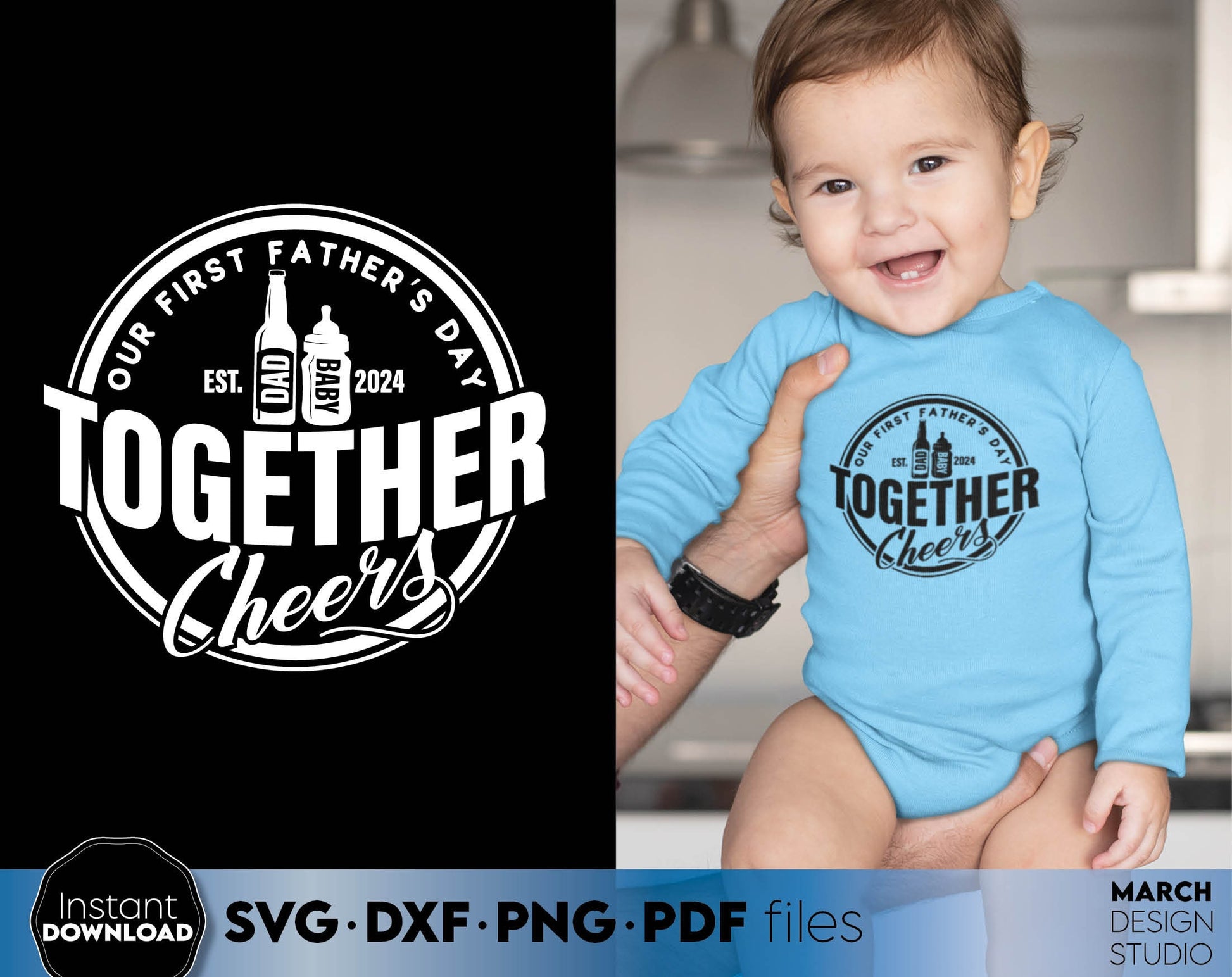 Our first Fathers Day shirts design bundle. Matching shirts design for dad and kids. SVG DXF PNG PDF files included. Compatible with Cricut, Silhouette, sublimation printers and laser cut or grave machines. Buy now for a good price and enjoy!