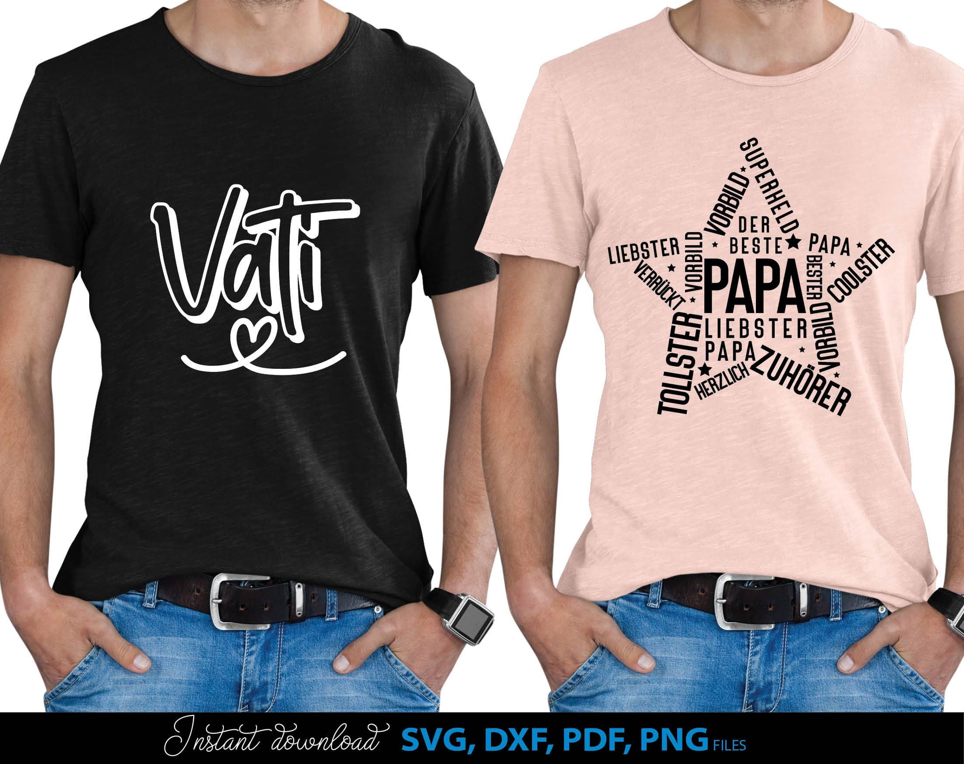 German Papa plotterdatei bundle for Your Papa birthday or fathers day gift ideas. SVG DXF PDF PNG files included. Compatible with Cricut, Silhouette, sublimation printers or other equipment. Cut from vinyl, use for sublimation or laser cut or grave.