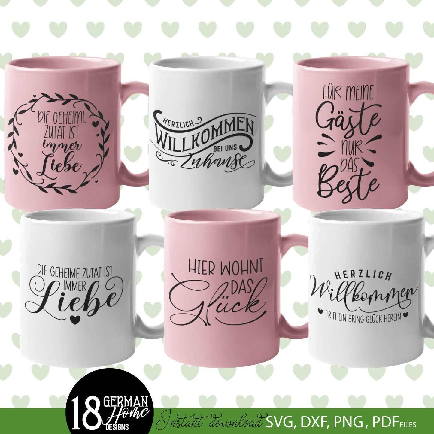 German Zuhause Plotter File SVG, PNG DXF, PDF files included. Compatible with Cricut, Silhouette, Glowforge or other machines. Use for sublimation or laser cut projects as well. Buy now and enjoy! Discount prices available.