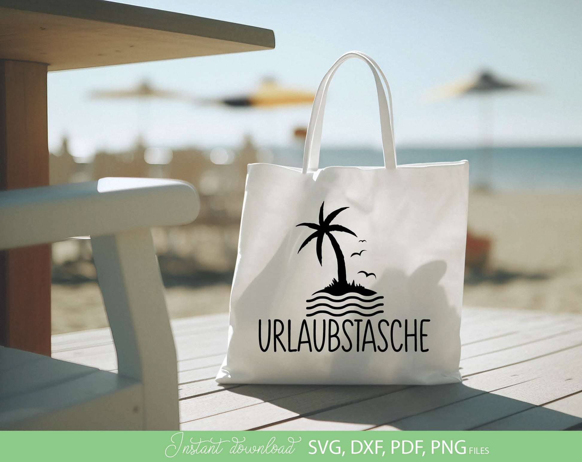 German Sommer Urlaub Plotterdatei Bundle. SVG DXF PDF PNG files included. Compatible with Cricut, Silhouette, sublimation printers or laser cut or grave machines. Cut from vinyl, use for sublimation or laser cut projects. Buy now for a good price!