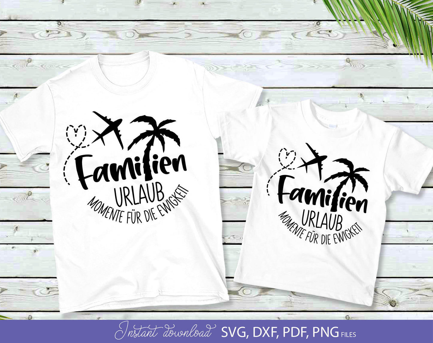 German Familian Urlaub Plotterdatei Bundle. SVG DXF PDF PNG files included. Compatible with Cricut, Silhouette, sublimation printers or laser cut or grave machines. Cut from vinyl, use for sublimation or laser cut projects. Buy now for a good price!