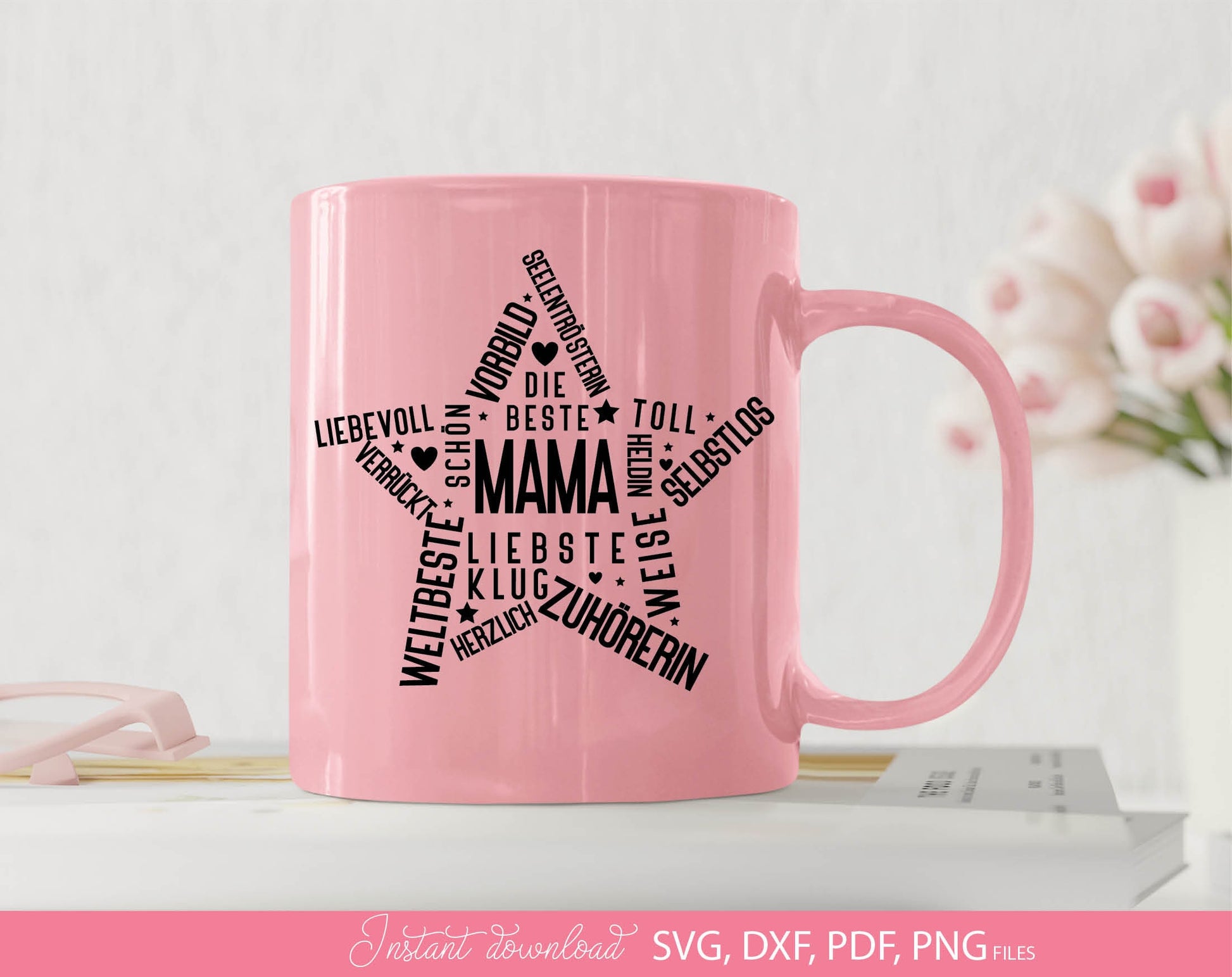 German Mama Plotter File SVG DXF PDF PNG files included. Compatible with Cricut, Silhouette Studio, UV DTF print, sublimation or other machines. Buy now for a good price and enjoy!