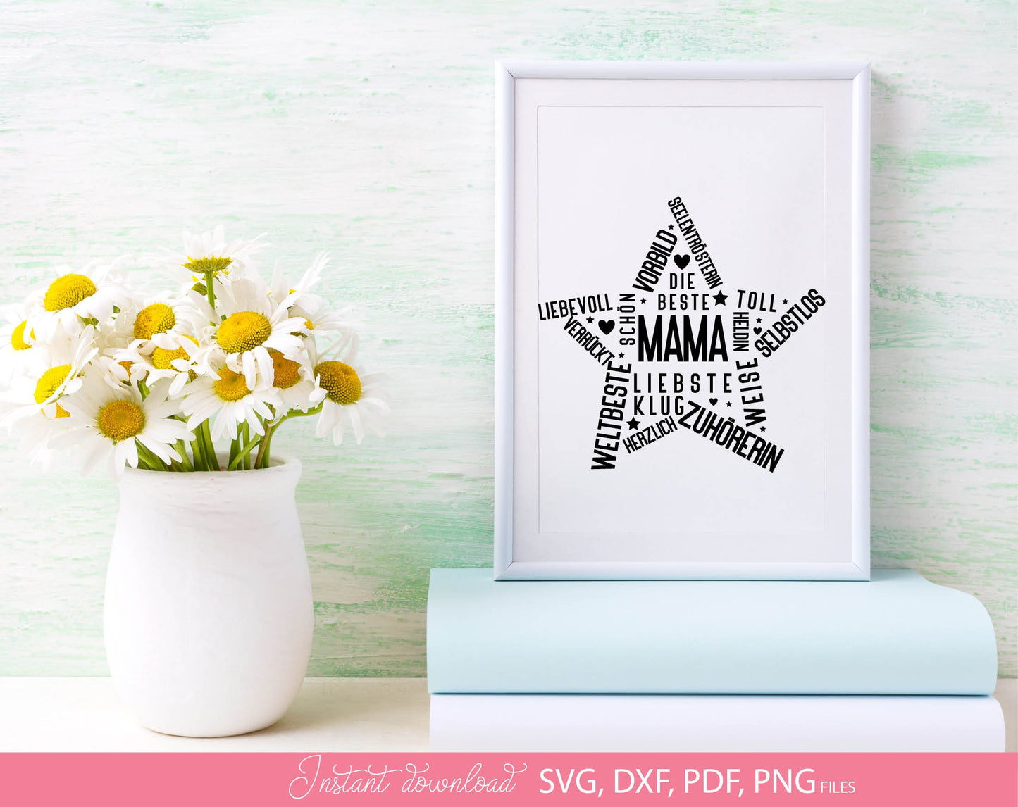 German Mama Plotter File SVG DXF PDF PNG files included. Compatible with Cricut, Silhouette Studio, UV DTF print, sublimation or other machines. Buy now for a good price and enjoy!