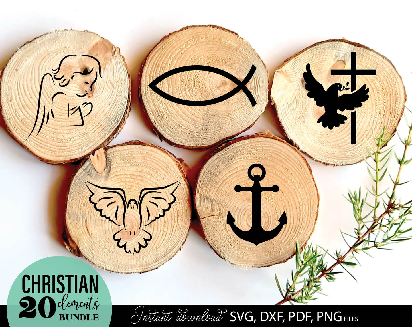 German Church Christian elements bundle. SVG DXF PDF PNG files included. Compatible with Cricut, Silhouette, sublimation printers or other equipment. Cut from vinyl, use for sublimation or laser cut or grave projects. Buy now for a good price!