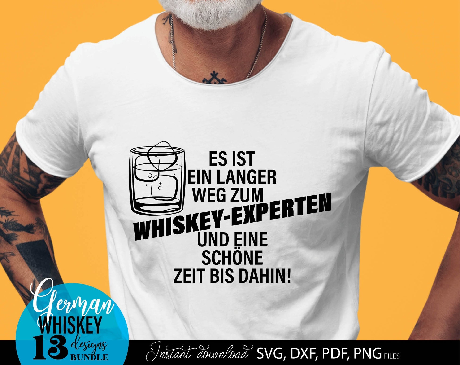 German Whiskey quotes for shirts, coasters and other. SVG DXF PDF PNG files included. Compatible with Cricut, Silhouette, sublimation printers or other equipment. Cut from vinyl, use for sublimation or laser cut or grave projects. Buy now and enjoy!