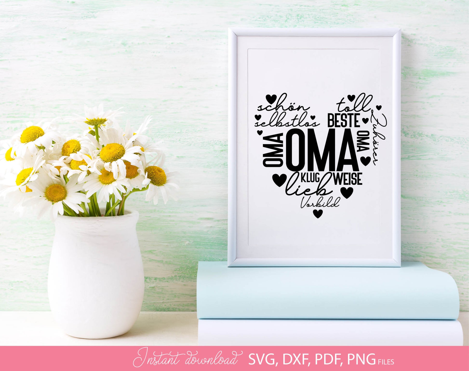 German Oma Plotter File bundle. SVG DXF PDF PNG EPS files included. Compatible with Cricut, Silhouette, sublimation printers or laser cut or grave machines. Cut from vinyl, use for sublimation or laser cut projects. Buy now for a good price, enjoy!