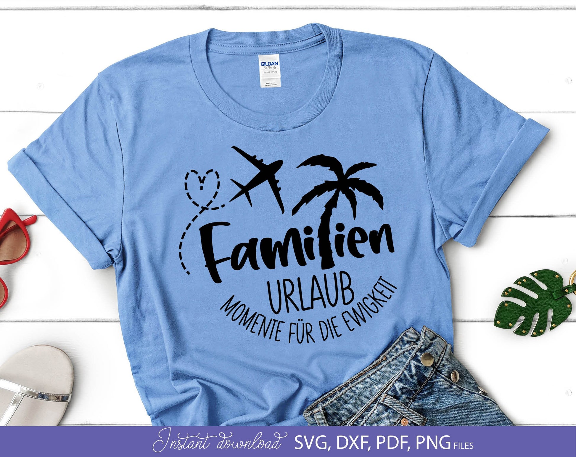 German Familian Urlaub Plotterdatei Bundle. SVG DXF PDF PNG files included. Compatible with Cricut, Silhouette, sublimation printers or laser cut or grave machines. Cut from vinyl, use for sublimation or laser cut projects. Buy now for a good price!