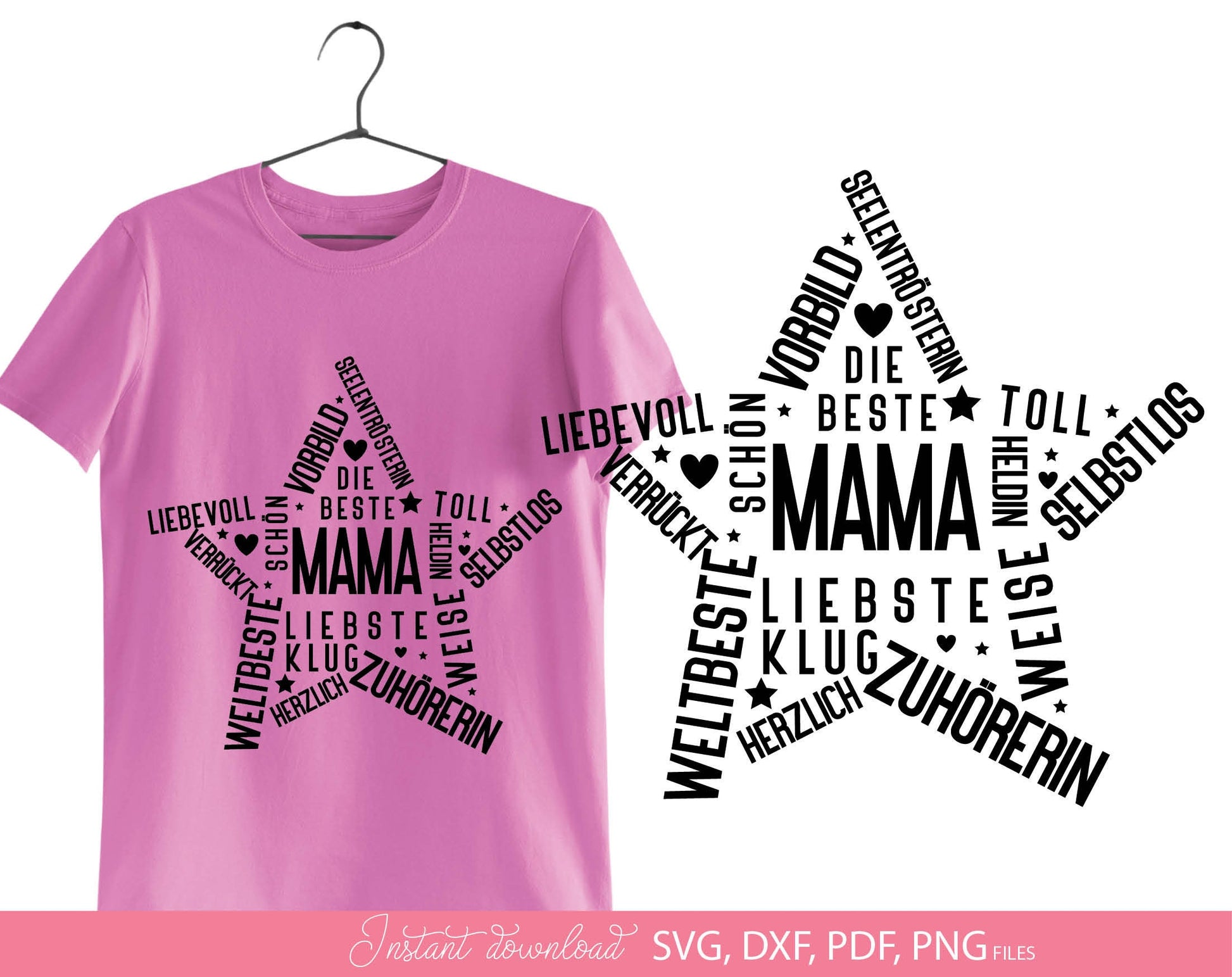 German Mama Plotter File SVG DXF PDF PNG files included. Compatible with Cricut, Silhouette Studio, UV DTF print, sublimation or other machines. Buy now for a good price and enjoy!