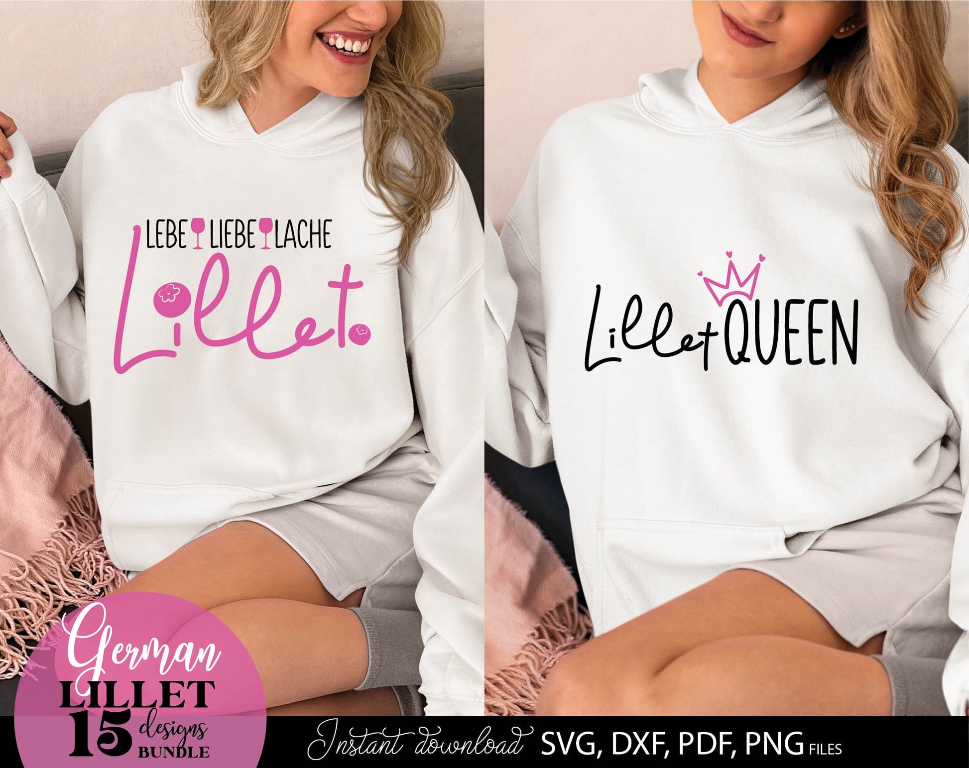 German Lillet bundle Wildberry Lillet Alcohol. SVG DXF PDF PNG files included. Compatible with Cricut, Silhouette, sublimation printers and other equipment. Cut from vinyl, use for sublimation, laser cut or grave projects. Buy now for a good price!