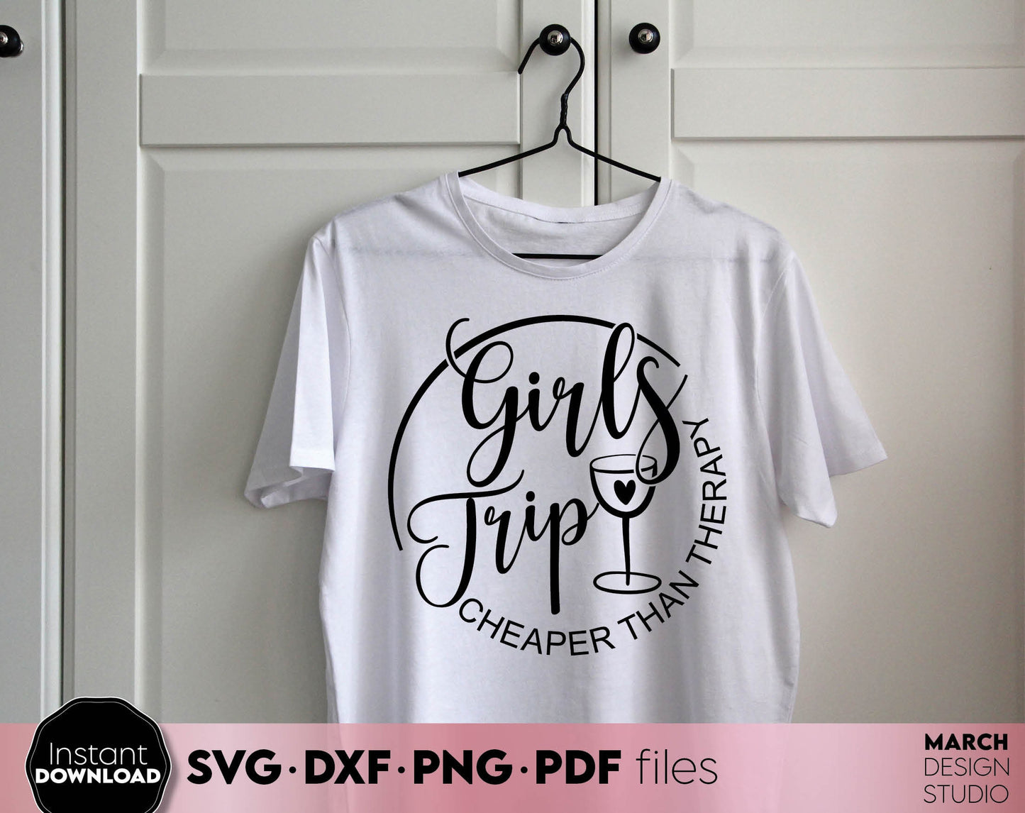 Girls Trip 2024 Weekend Shirt design. SVG PNG PDF DXF files included. Compatible with Cricut, Silhouette or other equipment. Cut from vinyl, use for printing, sublimation or laser cut, grave projects. Buy now for a good price and enjoy!