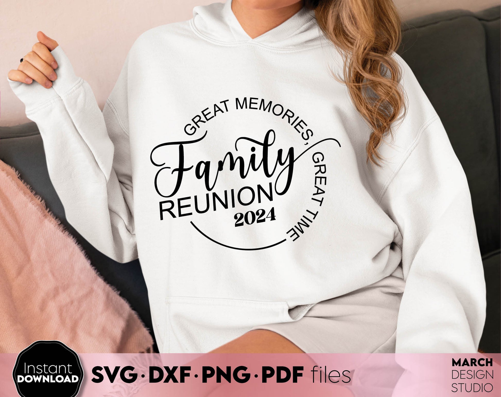 Great Memories Great Time Family Reunion 2024 Shirts design. SVG PNG DXF PDF files included. Compatible with Cricut, Silhouette or other equipment. Cut from vinyl, use for sublimation or laser cut/ grave projects. Buy now for a good price and enjoy!