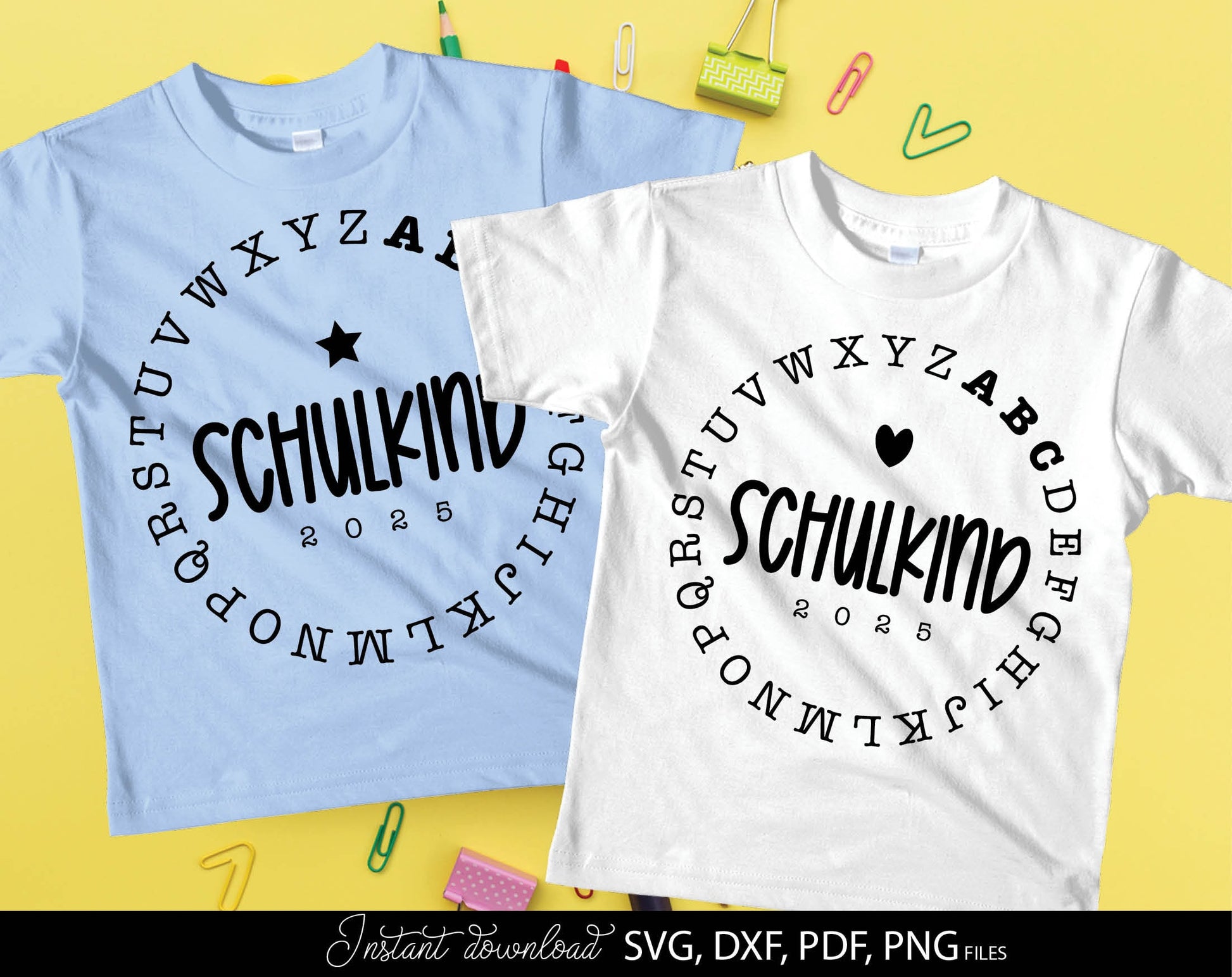 German Schulkind Plotterdatei 2025. SVG DXF PDF JPG PNG files included. Compatible With Cricut, Silhouette Studio, sublimation printers or other equipment. Cut from vinyl, use for sublimation or laser cut or grave projects. Buy now and enjoy!