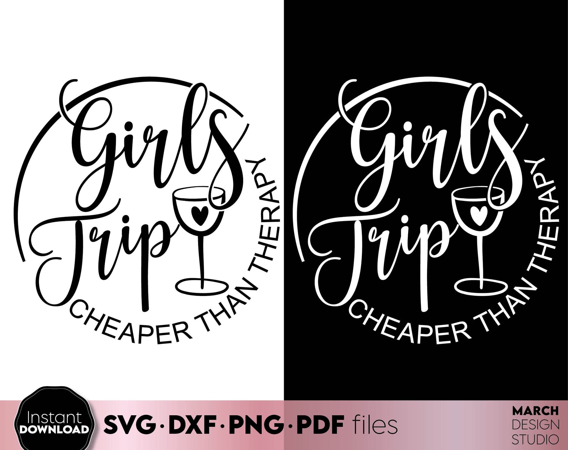 Girls Trip 2024 Weekend Shirt design. SVG PNG PDF DXF files included. Compatible with Cricut, Silhouette or other equipment. Cut from vinyl, use for printing, sublimation or laser cut, grave projects. Buy now for a good price and enjoy!