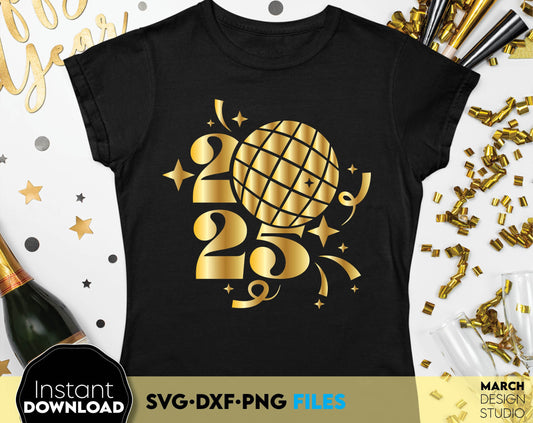 Happy New Year 2024 SVG PNG | New Year shirt Svg Png | New Year Sublimation Png | New Year Disco Png | svg files for cricut