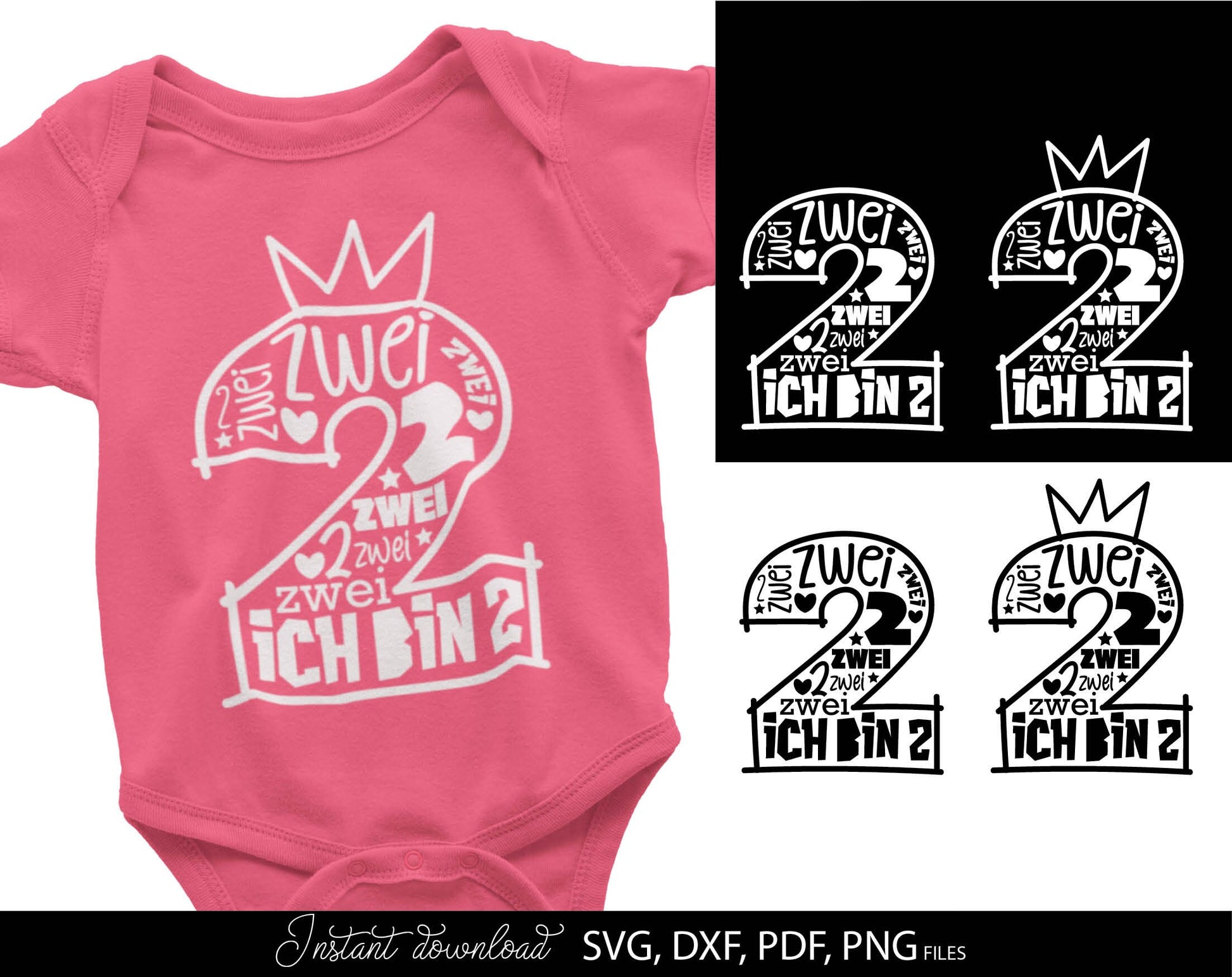 German Kind der Zweite Geburtstag Number Plotter File Bundle Svg Png German kids Geburtstag number plotter file Geburtstagskind Zwei Clipart. SVG DXF PDF PNG files included. Compatible with Cricut, Silhouette Studio or other equipment. Buy now,enjoy!