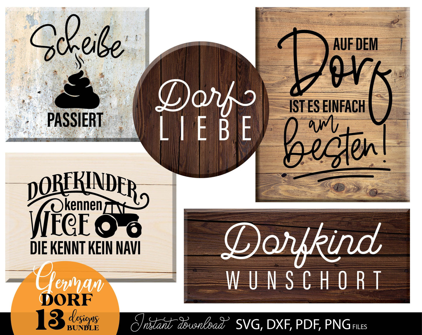 German Dorfkind Plotter file bundle. SVG DXF PDF PNG files included. Compatible with Cricut, Silhouette, sublimation printers or other equipment. Cut from vinyl, use for sublimation or laser cut or grave projects. Buy now for a good price and enjoy!