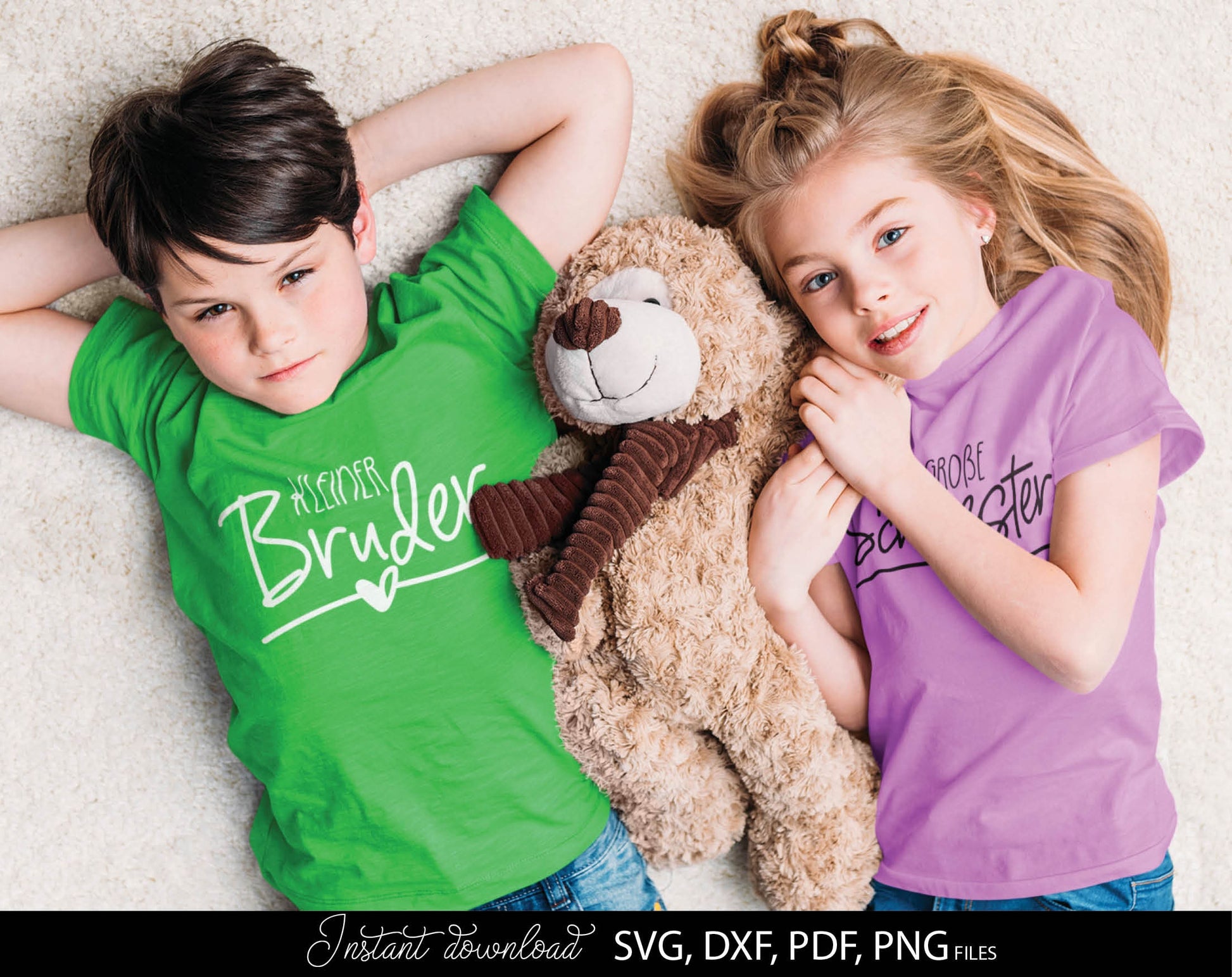 Deutsche Plotterdatei Große Schwester Großer Bruder svg Kleiner Bruder svg Kleine Schwester Geschenk zur Geburt Cricut Silhouette Studio cut files bundle. Use for cutting from vinyl, sublimation or laser cut or grave projects. Buy now and enjoy!