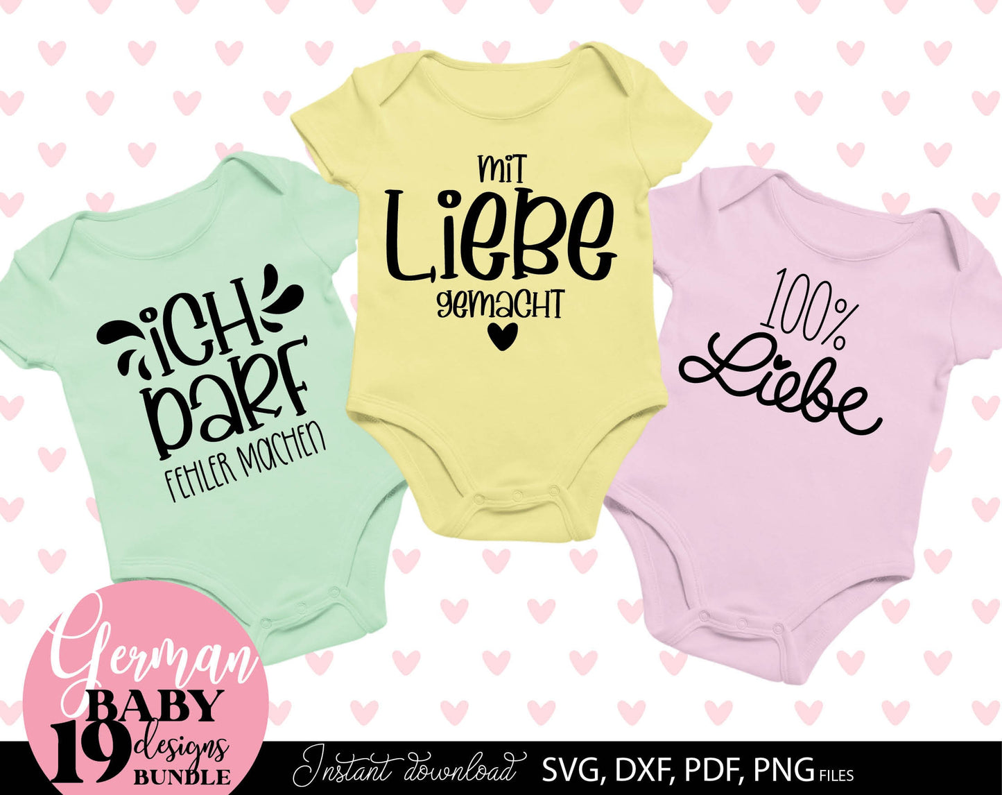 German Newborn Plotter file bundle. SVG DXF PDF PNG files included. Compatible with Cricut, Silhouette, sublimation printers or other equipment. Cut from vinyl, use for sublimation or laser cut or grave projects. Buy now for a good price and enjoy!