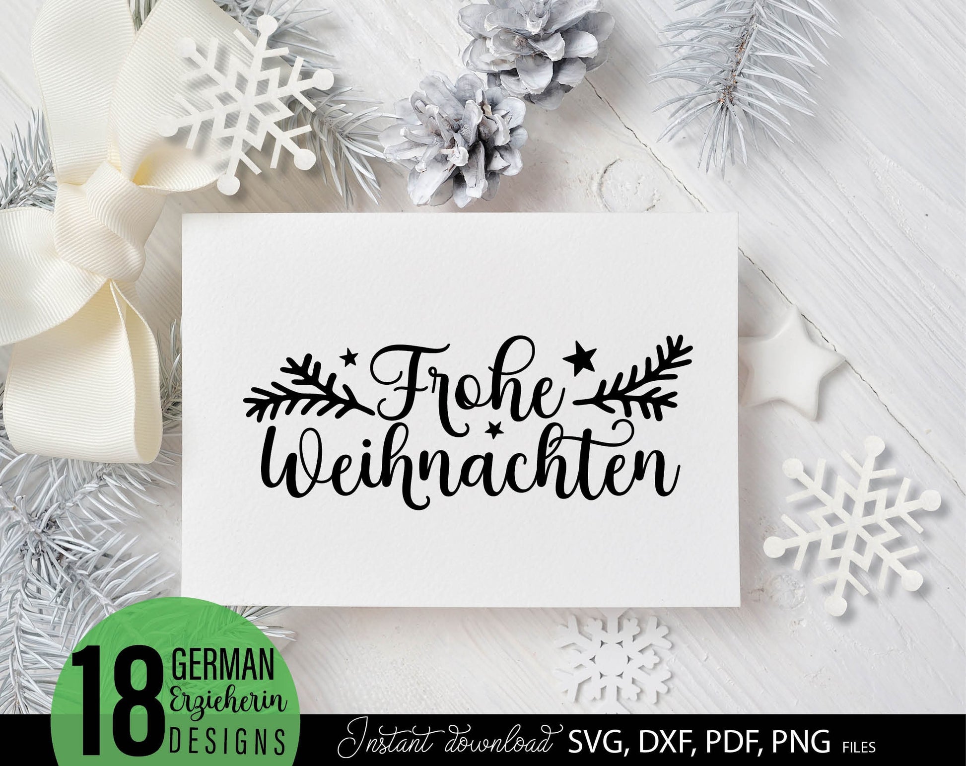 Deutsche Erzieherin Plotterdatei design for Your Erzieherin Weihnachten gift ideas. SVG DXF PDF PNG files included. Compatible with Cricut, Silhouette or other equipment. Cut from vinyl, use for sublimation or laser cut or grave projects!