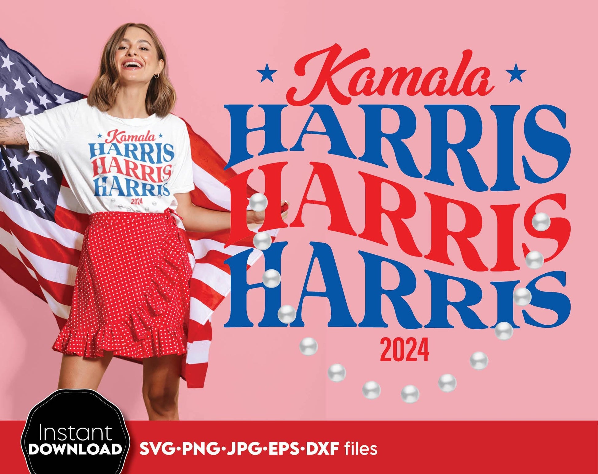 Kamala Harris madam president 2024. SVG JPG DXF PNG PDF files included. Compatible with Cricut, Silhouette or other equipment. Cut from vinyl, use for sublimation or laser cut or grave projects. Buy now for a good price and enjoy!