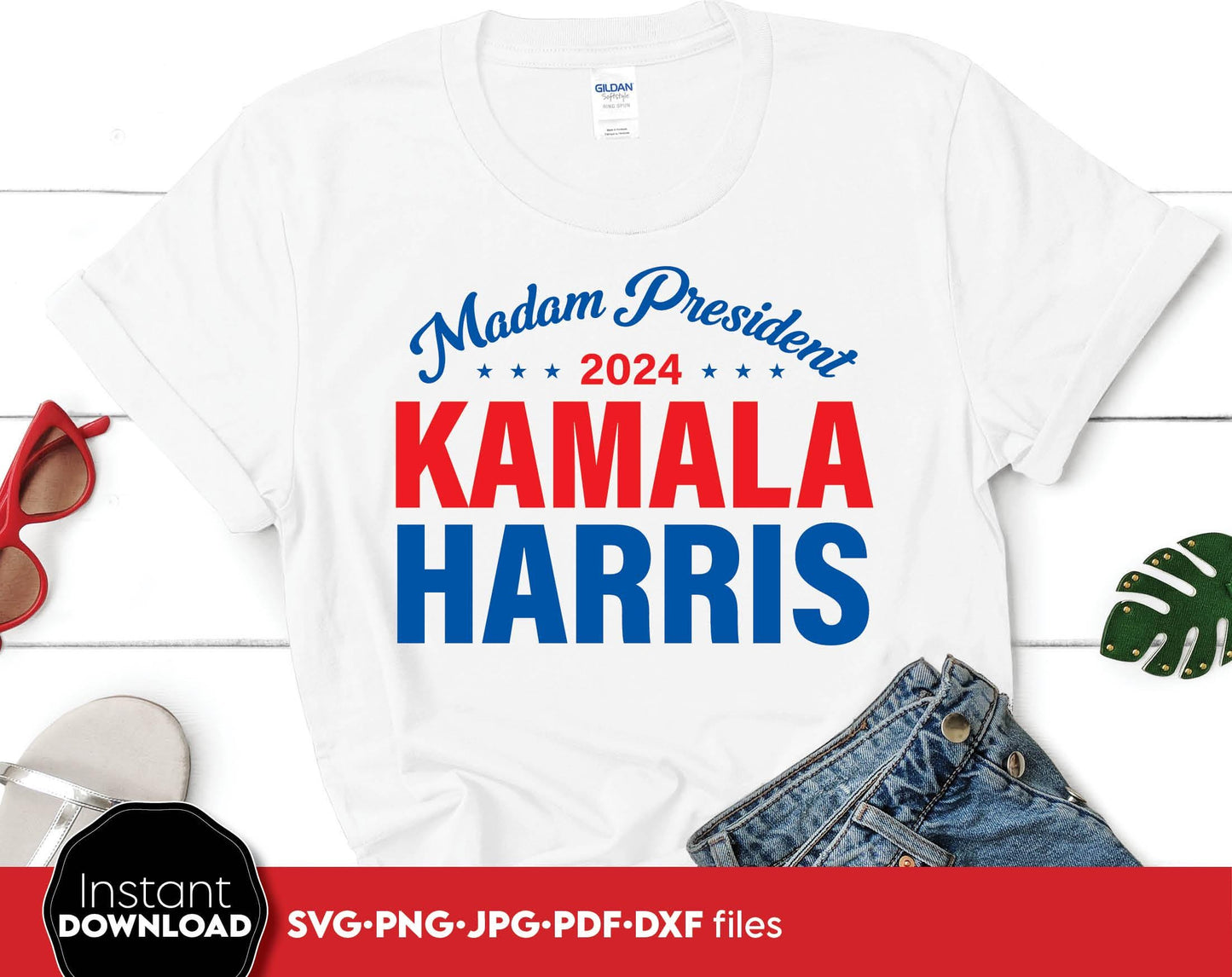 Kamala Harris for president 2024 bundle. SVG JPG DXF PNG PDF files included. Compatible with Cricut, Silhouette or other equipment. Cut from vinyl, use for sublimation or laser cut or grave projects. Buy now for a good price and enjoy!