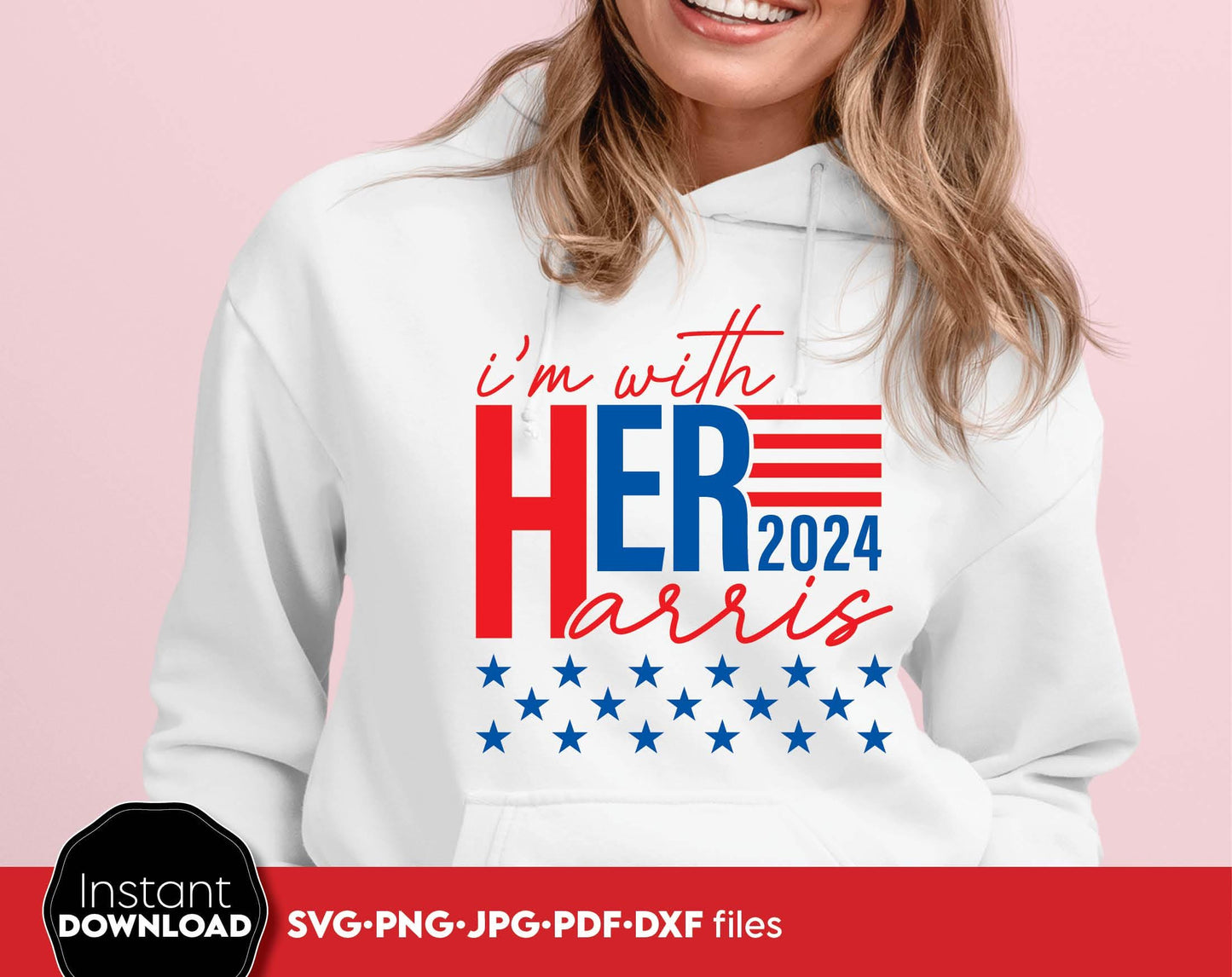 Kamala Harris shirt design for Hariss funs. 2024. SVG JPG DXF PNG PDF files included. Compatible with Cricut, Silhouette or other equipment. Cut from vinyl, use for sublimation or laser cut or grave projects. Buy now for a good price and enjoy!