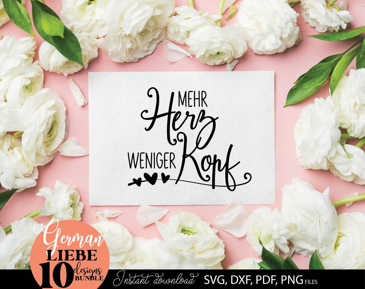 German Liebe Quotes Plotter File SVG PNG DXF EPS included. Use for cutting from vinyl, sublimation or laser cut projects. Compatible with Cricut, Silhouette or Glowforge equipment. Buy now for a good price and enjoy!