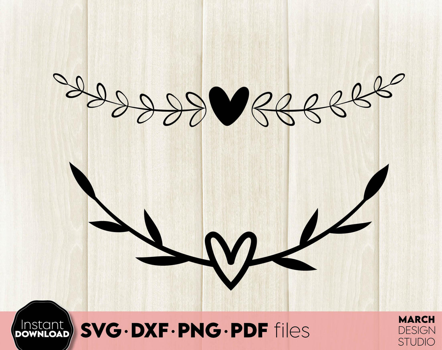 Decorative dividers lines bundle for your wedding, cards, home decorations etc. projects. SVG, PNG, DXF, PDF, JPG files included. Cut from vinyl, use for sublimation or laser cut projects. Compatible with Cricut, Silhouette and other machines. Enjoy!