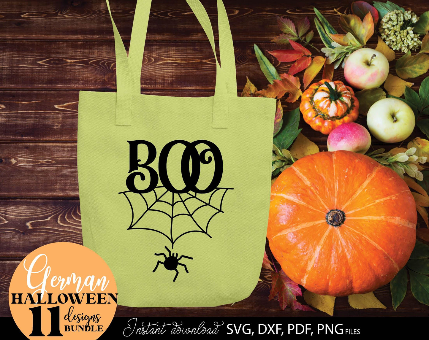 German Halloween quotes plotter files bundle. Use for cutting from vinyl, for sublimation or laser cut projects. SVG, DXF, PNG and PDF files included. Compatible with Cricut, Silhouette or other equipment! Buy now for a good price and enjoy!