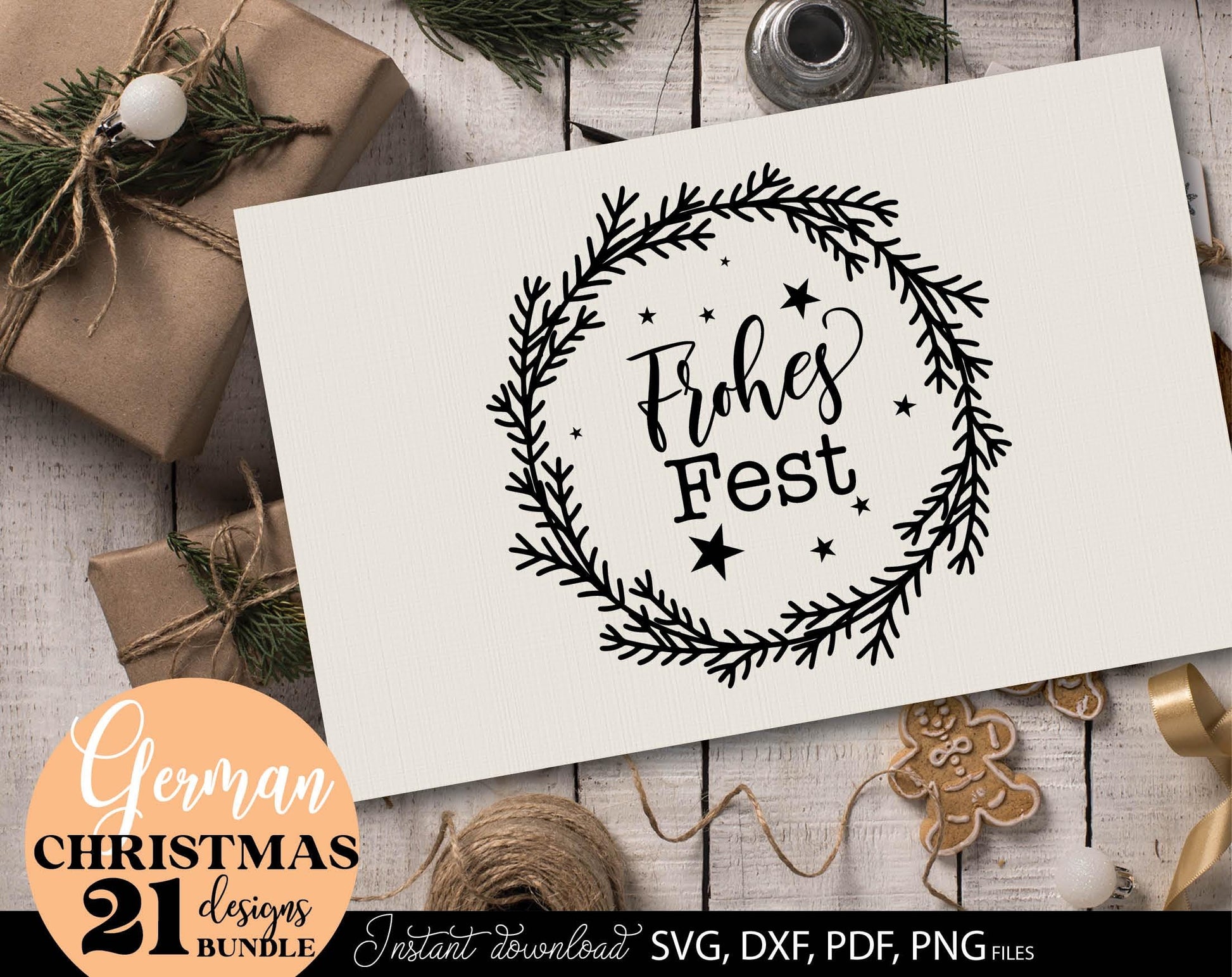 Bundle German Words Christmas SVG Plotter File Candle Texts Christmas Candle Design. Use with water slide paper. With Cricut, Silhouette or Glowforge as well. 22 German Christmas sayings included. SVG, DXF, EPS and PNG files included. Buy and enjoy!