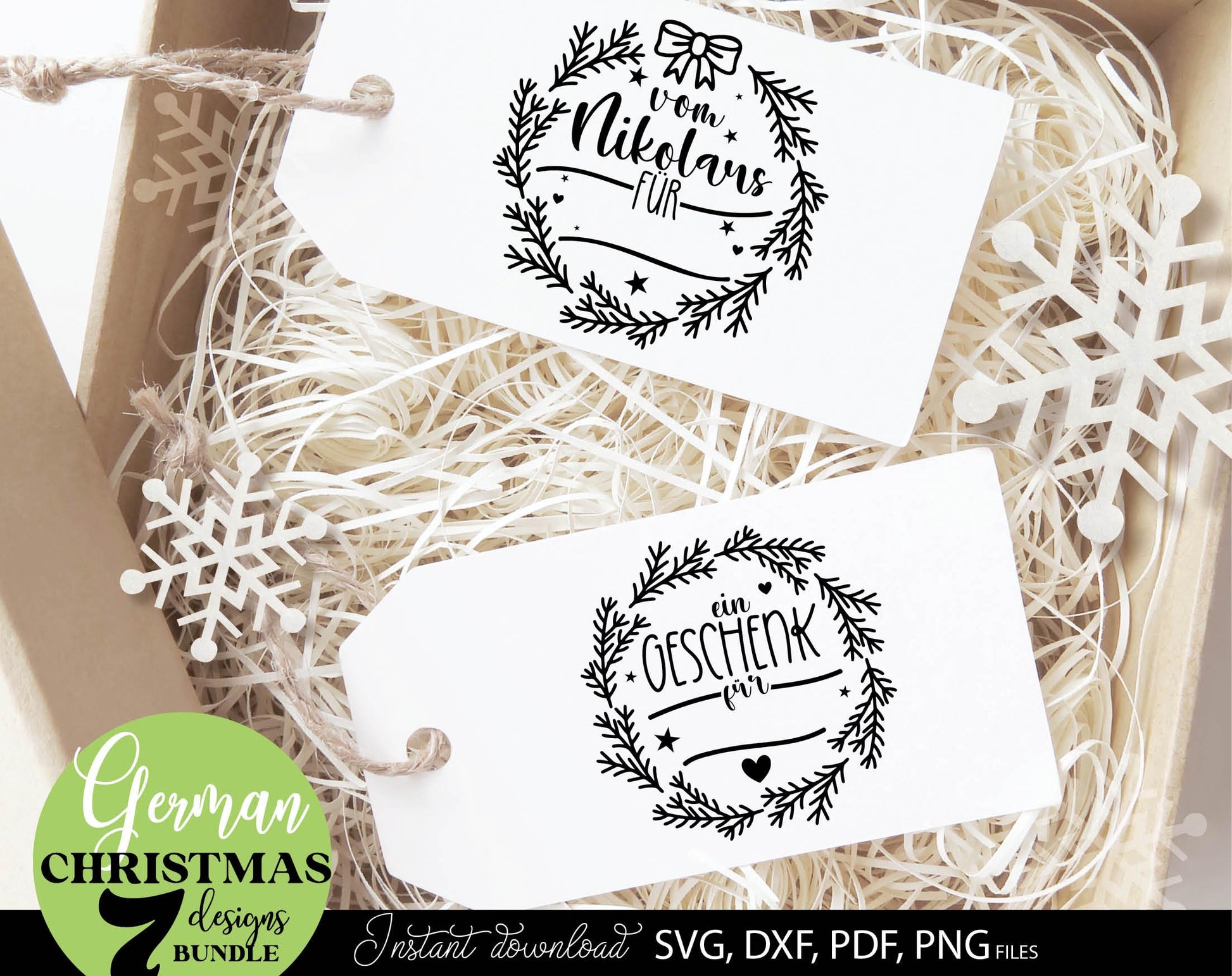 German Frohe Weihnachten plotter file svg png dxf designs bundle for You Christmas evening ornaments. Use for cutting from vinyl, sublimation or laser cut projects.
Buy now and enjoy!