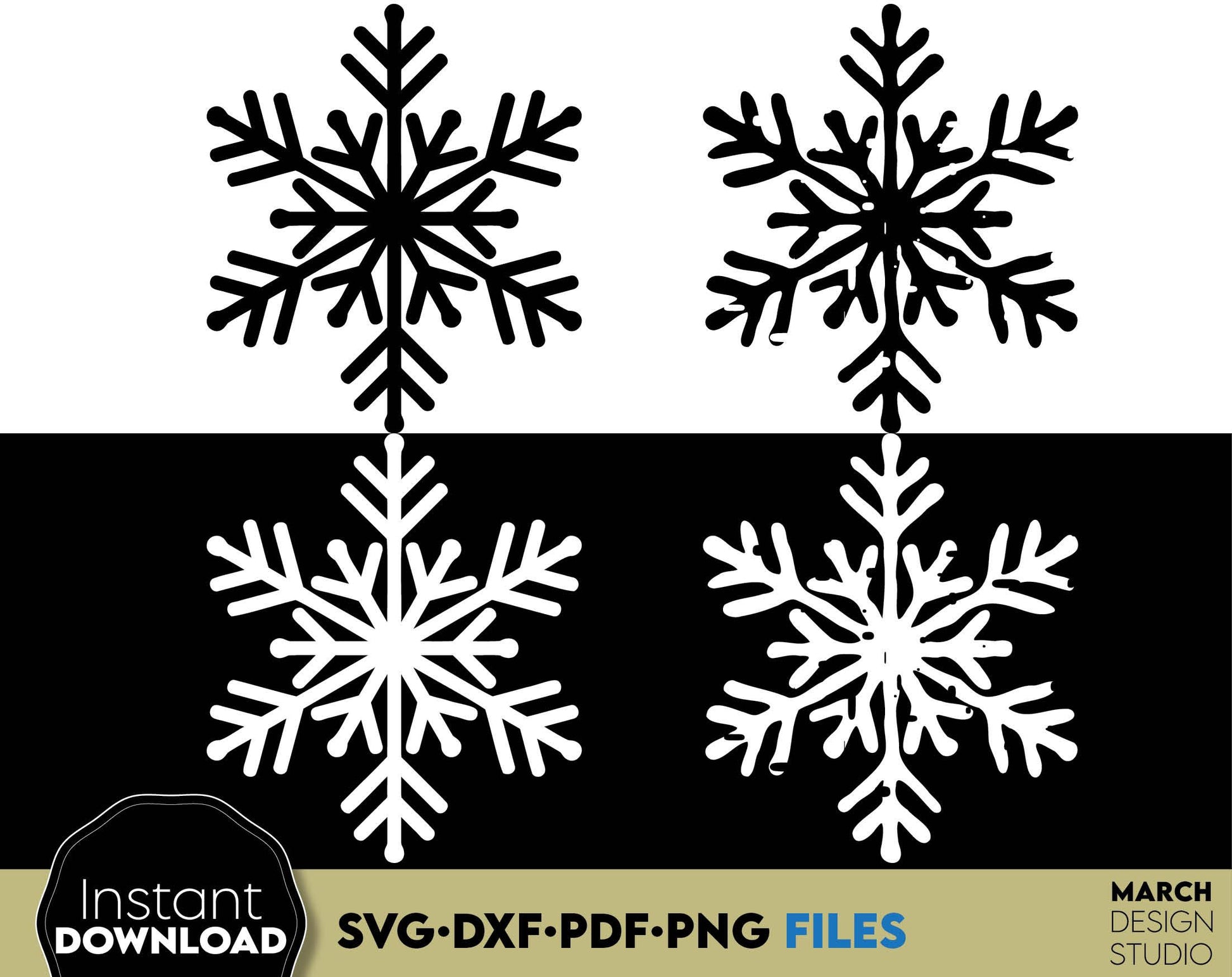 Snowflake Cut Files for Cricut and Silhoutte - Snowflake Digital Download. SVG DXF PDF PNG files included. Cut from vinyl, use for sublimation or laser cut or grave projects. Buy now for a good price and enjoy!