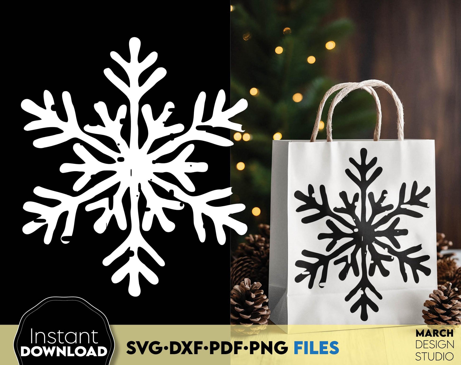 Snowflake Cut Files for Cricut and Silhoutte - Snowflake Digital Download. SVG DXF PDF PNG files included. Cut from vinyl, use for sublimation or laser cut or grave projects. Buy now for a good price and enjoy!