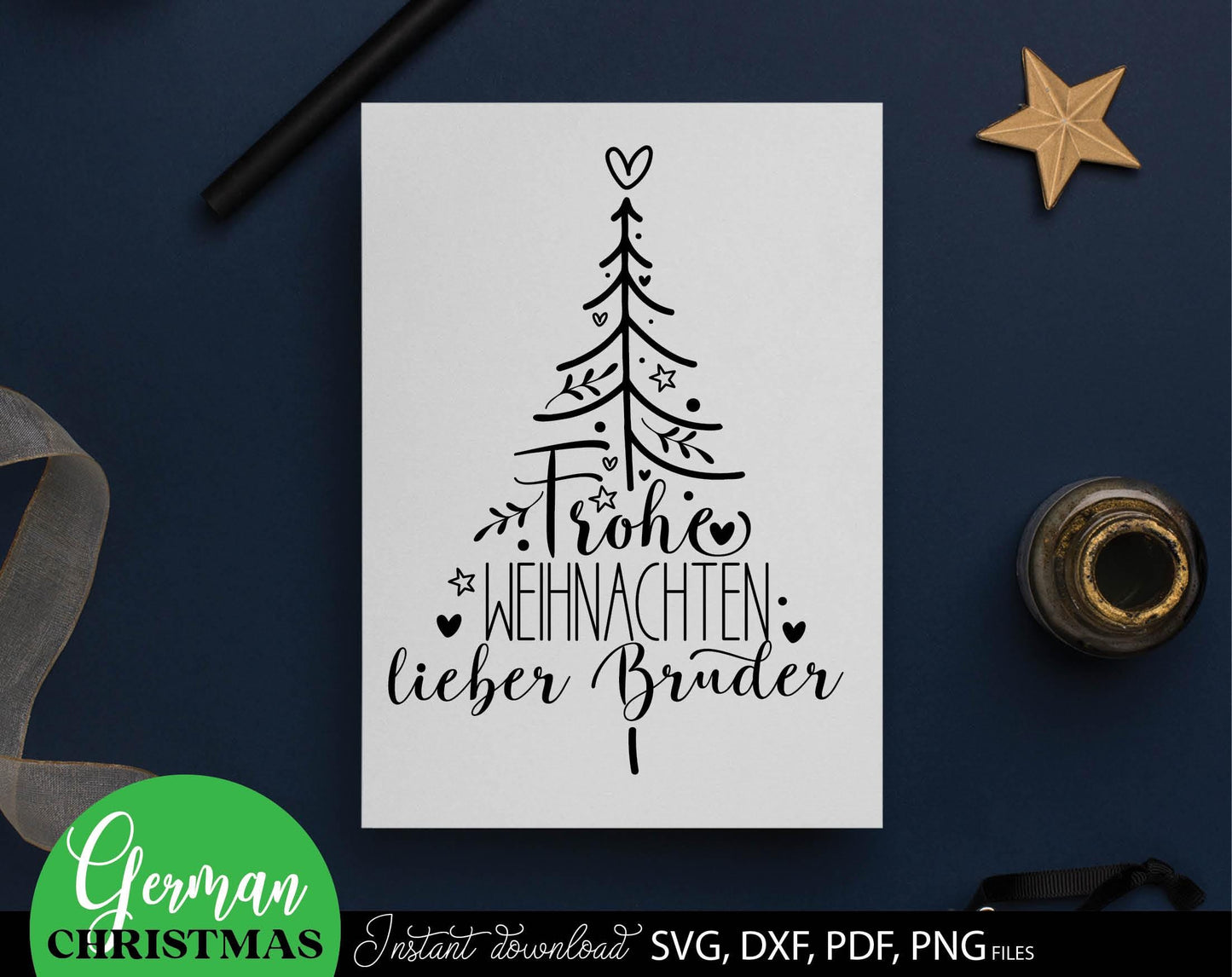 Familie Weihnachen Herzensmensk kerzen tattoo sitckers. SVG DXF PDF PNG files included. Compatible with Cricut, Silhouette, printers. Cut from vinyl, use for sublimation, laser, or made stickers for candles. Buy now for a good price and enjoy!