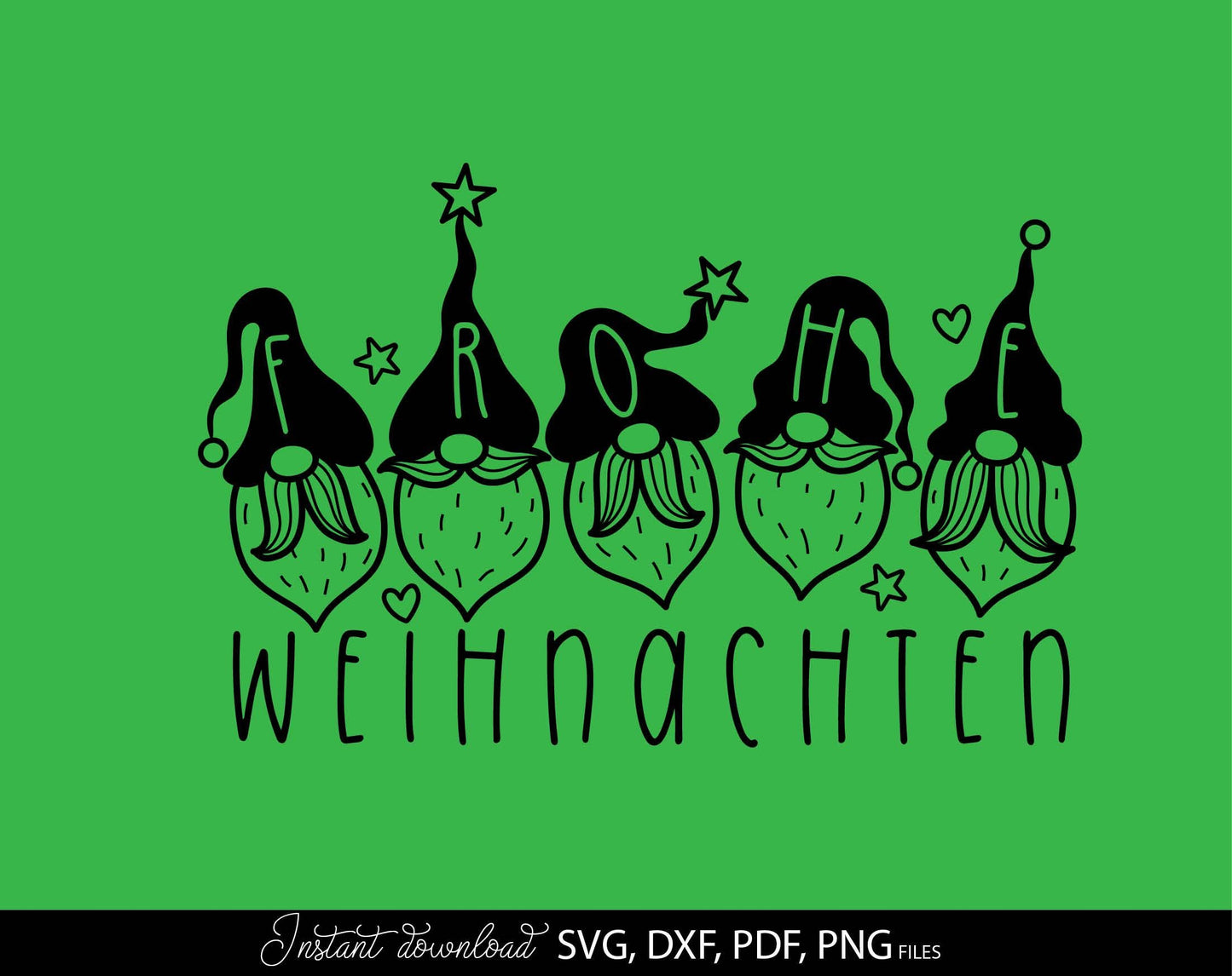 German Christmas Wichtel designs. SVG DXF PDF PNG files included. Compatible with Cricut, Silhouette or other equipment. Cut from vinyl, use for sublimation or laser cut or grave projects, use as Weihnachten kerzen tattoo as well. Buy now!