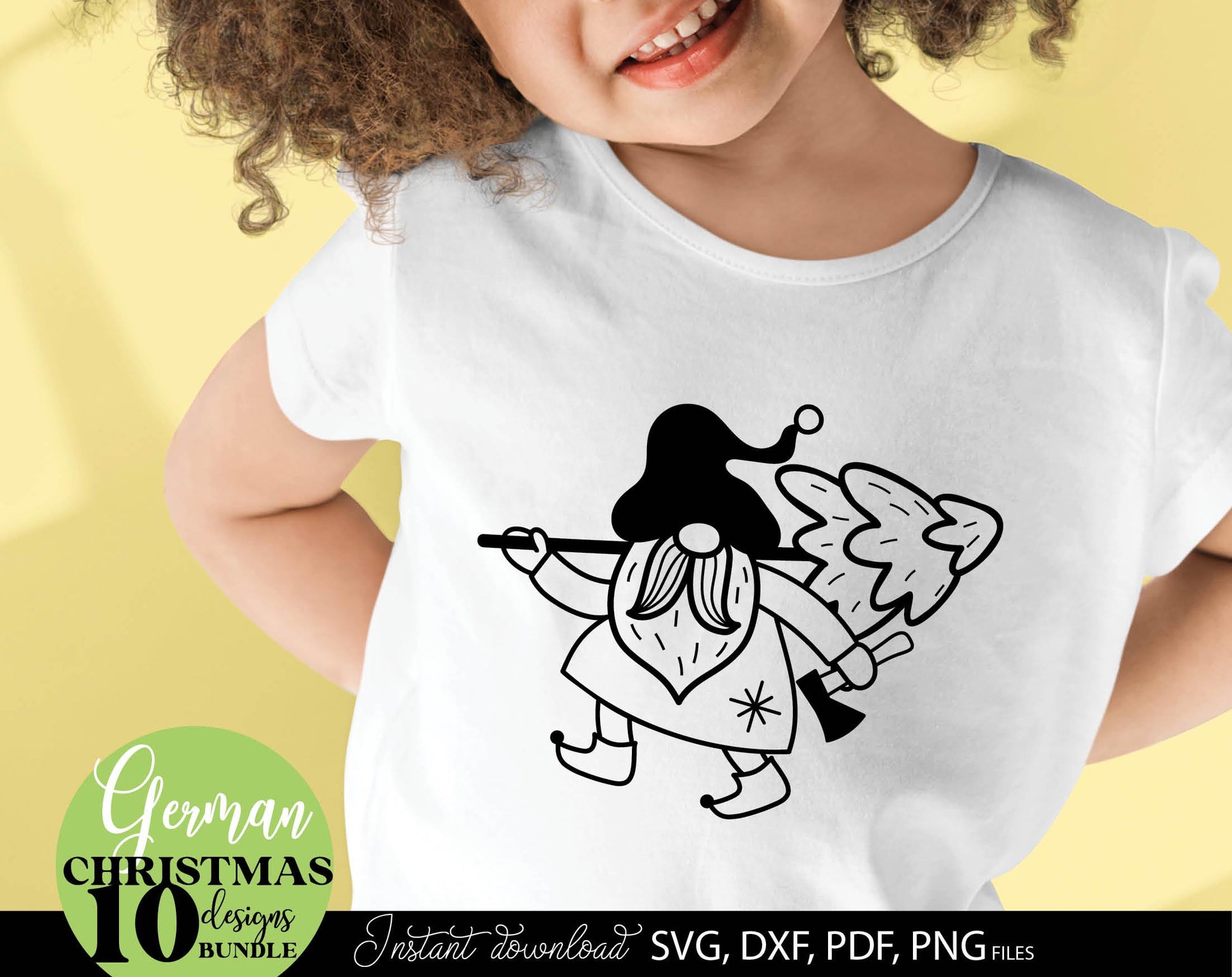 German Christmas gnome bundle 10 designs. SVG DXF PDF PNG files included. Compatible with Cricut, Silhouette or other equipment. Cut from vinyl, use for sublimation or laser cut or grave projects, use as Weihnachten kerzen tattoo as well. Buy now!