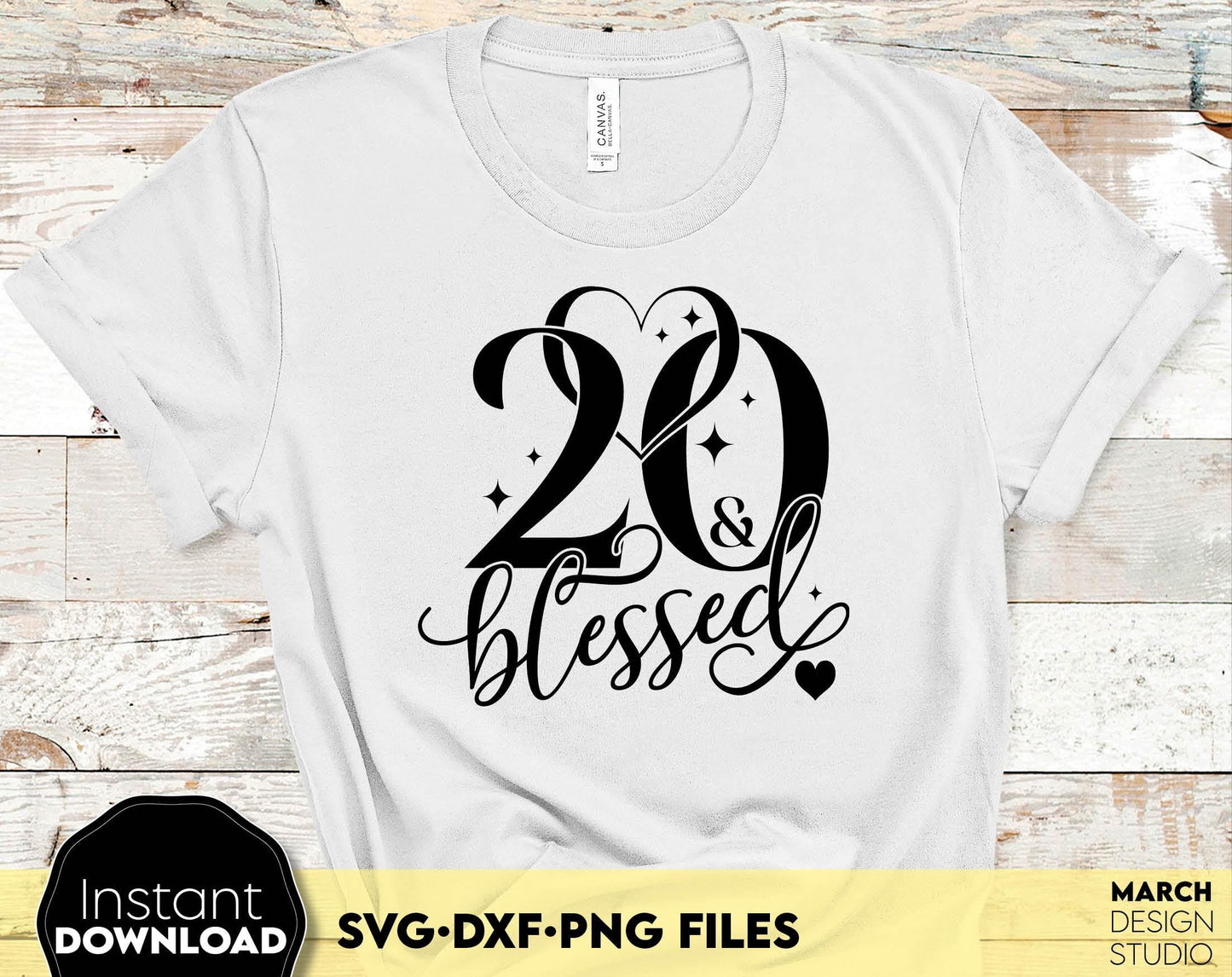 20 and fabulous Birthday shirt design for cutting from vinyl and glittered PNG included for Your sublimation projects. SVG, PNG, EPS, DXF files included. Compatible with Cricut, Silhouette and other machines. Buy now for a good price and enjoy!