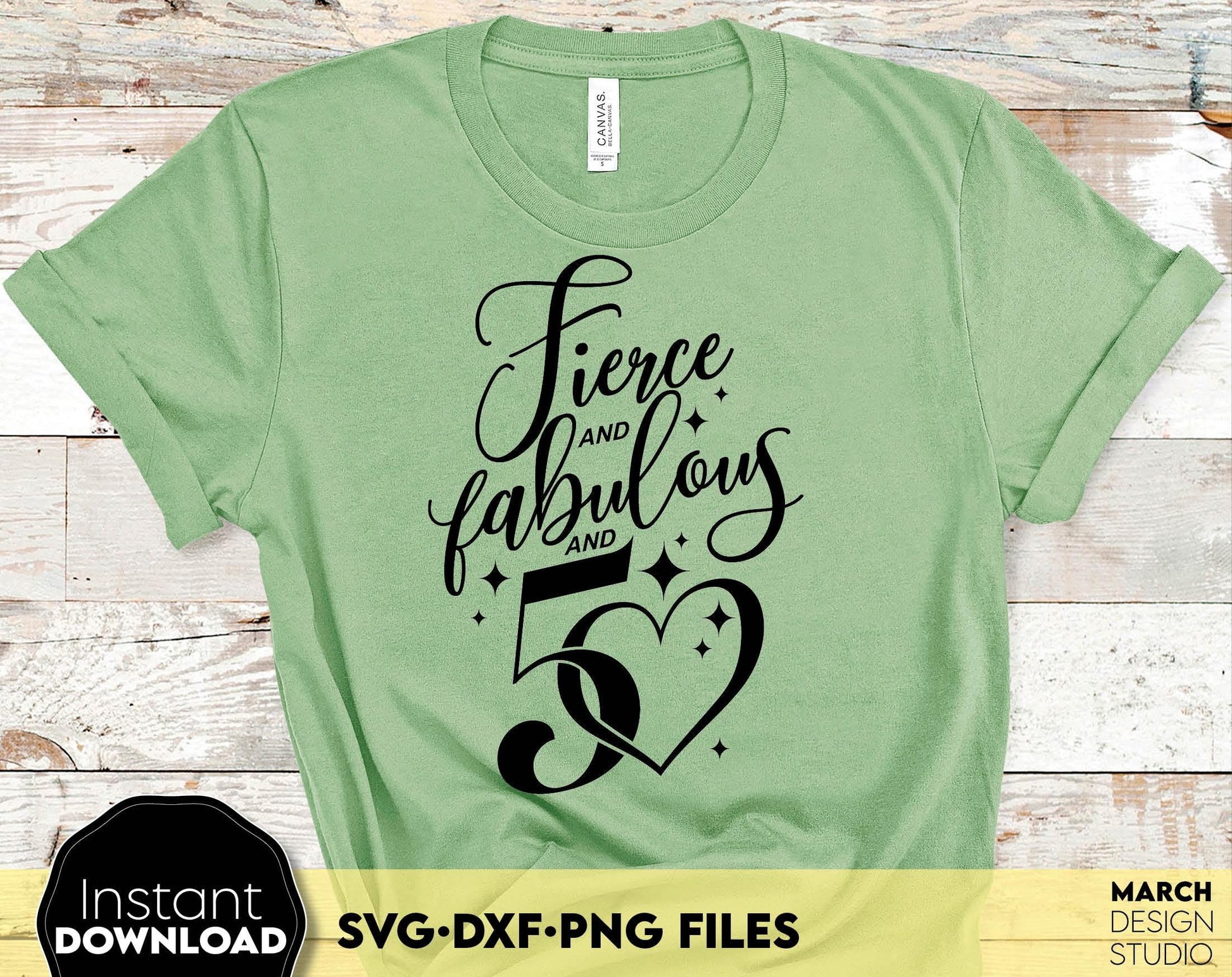 Fierce and fabulous and 50 Years gold glittered and black Birthday shirt design. SVG DXF PNG files included. Compatible with Cricut, Silhouette or other equipment. Cut from vinyl, use for sublimation or laser cut or grave projects. Buy now and enjoy!