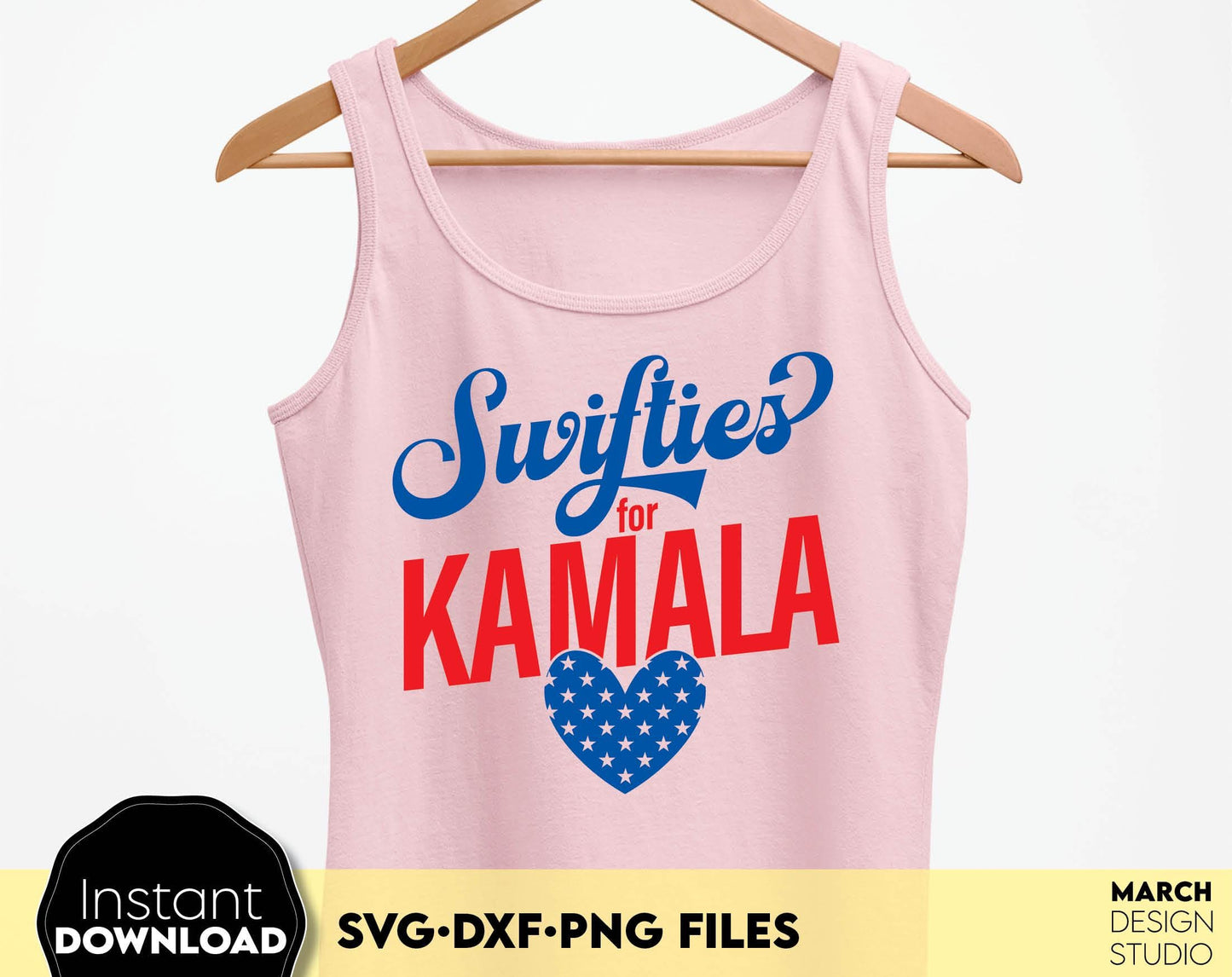 Swifties for Kamala design for Your shirts, mugs and other ideas for childless cat lady. SVG DXF PNG files included. Compatible with Cricut, Silhouette and other equipment. Cut form vinyl, use for sublimation or laser cut or grave projects. Buy now!