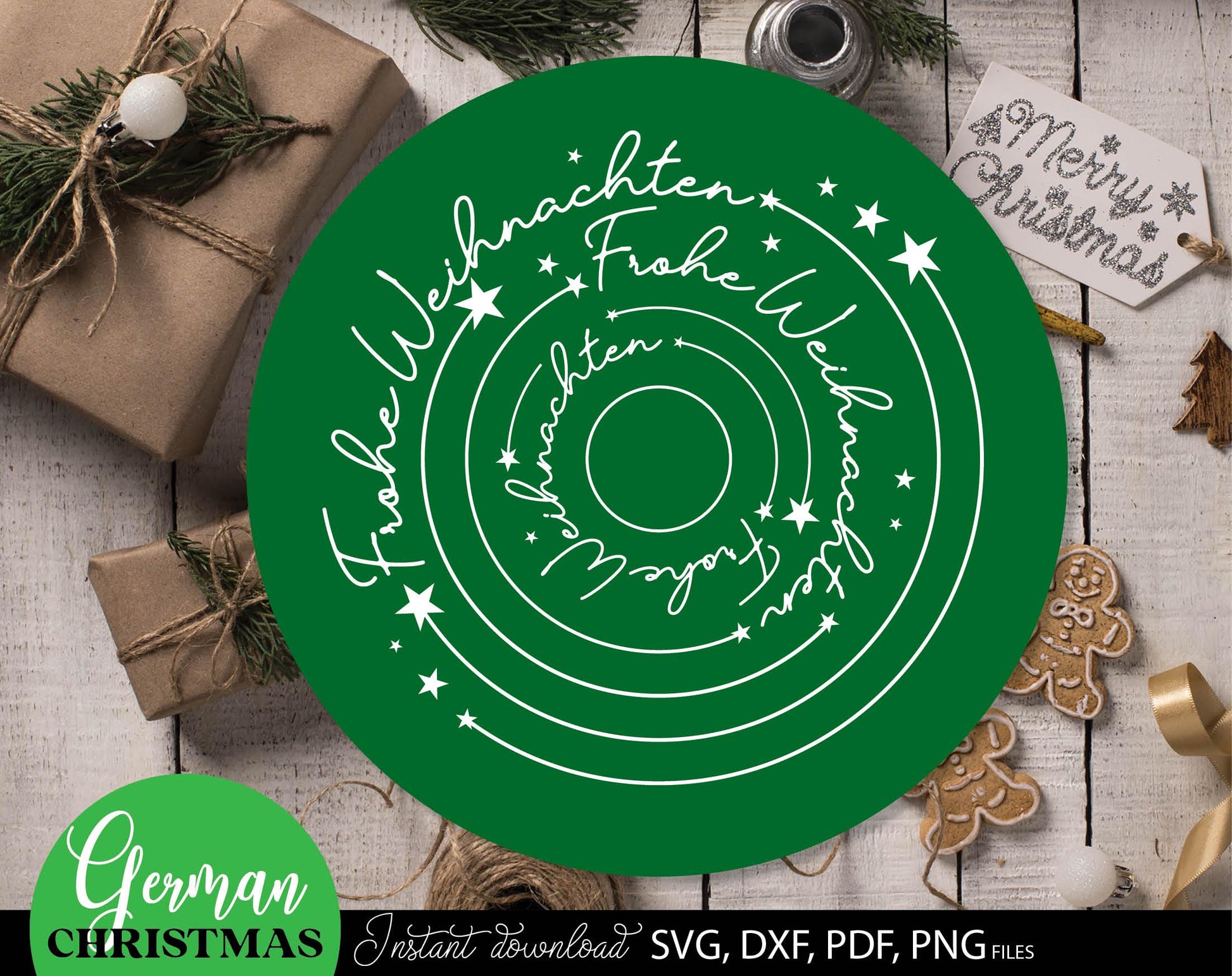 German Christmas Quote Plotterdatei. SVG PNG DXF PDF files included. Compatible with Cricut, Silhouette or other equipment. Cut from vinyl, use for sublimation or laser cut or grave projects. Buy now for a good price and enjoy! Discounts